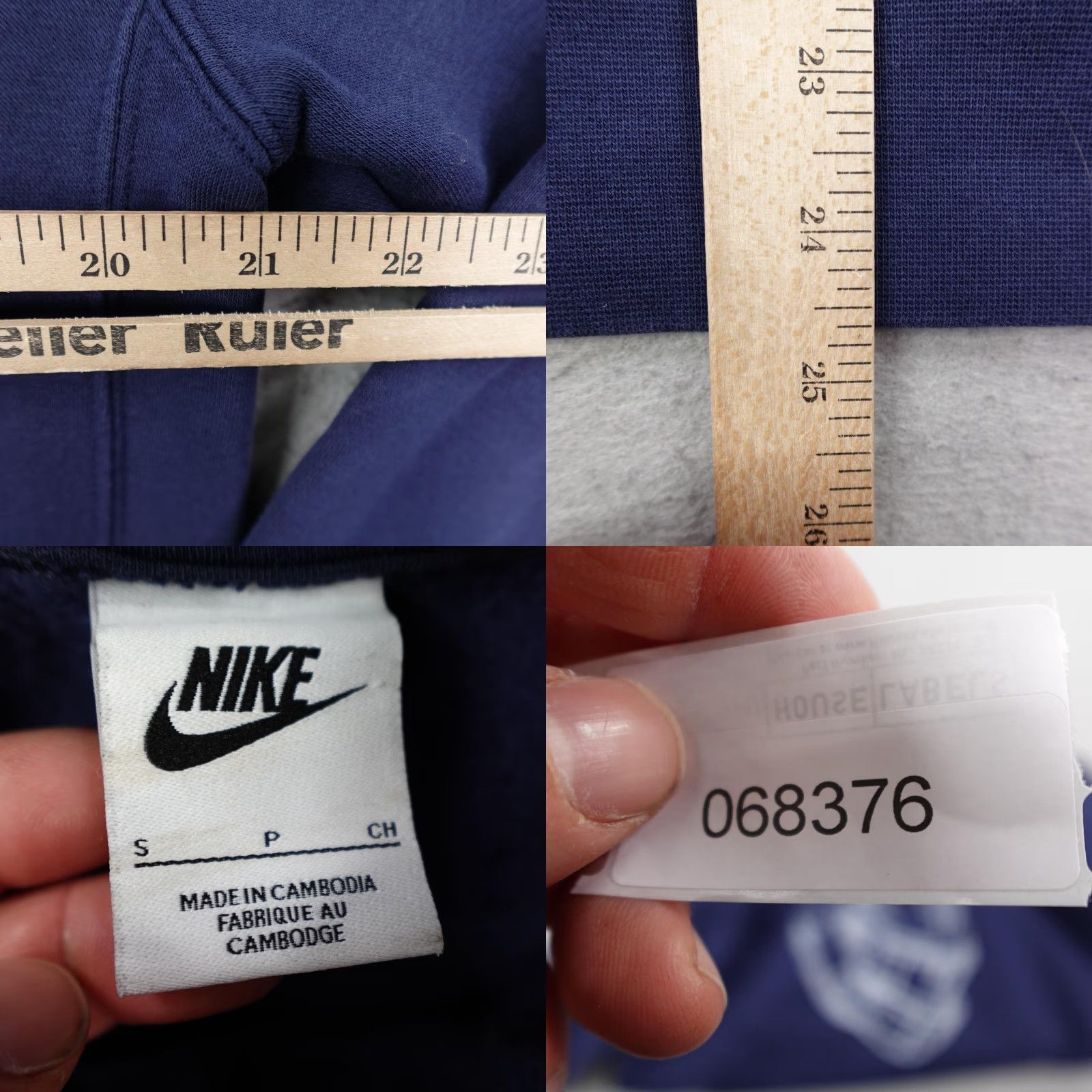 Nike Nike Hoodie Mens Small Blue Football Helmet Fleece Sweatshirt Pullover Athletic Size US S / EU 44-46 / 1 - 8 Thumbnail