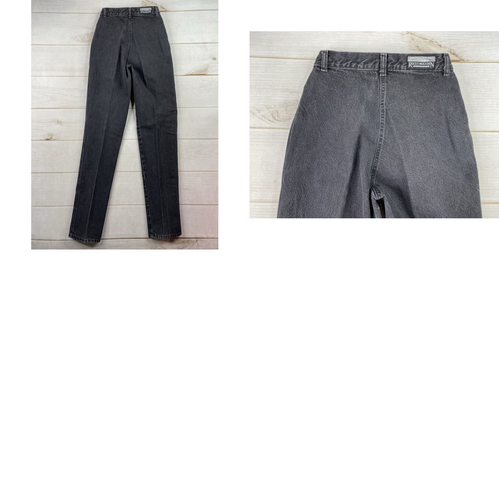 Vintage VINTAGE Rockies Jeans 27/5 Black Charcoal Western Leather Detail USA Made 90s Denim Jeans Womens Regular 27/5 Black Western 90s Rockies Jeans Size 27" / US 4 / IT 40 - 9 Thumbnail