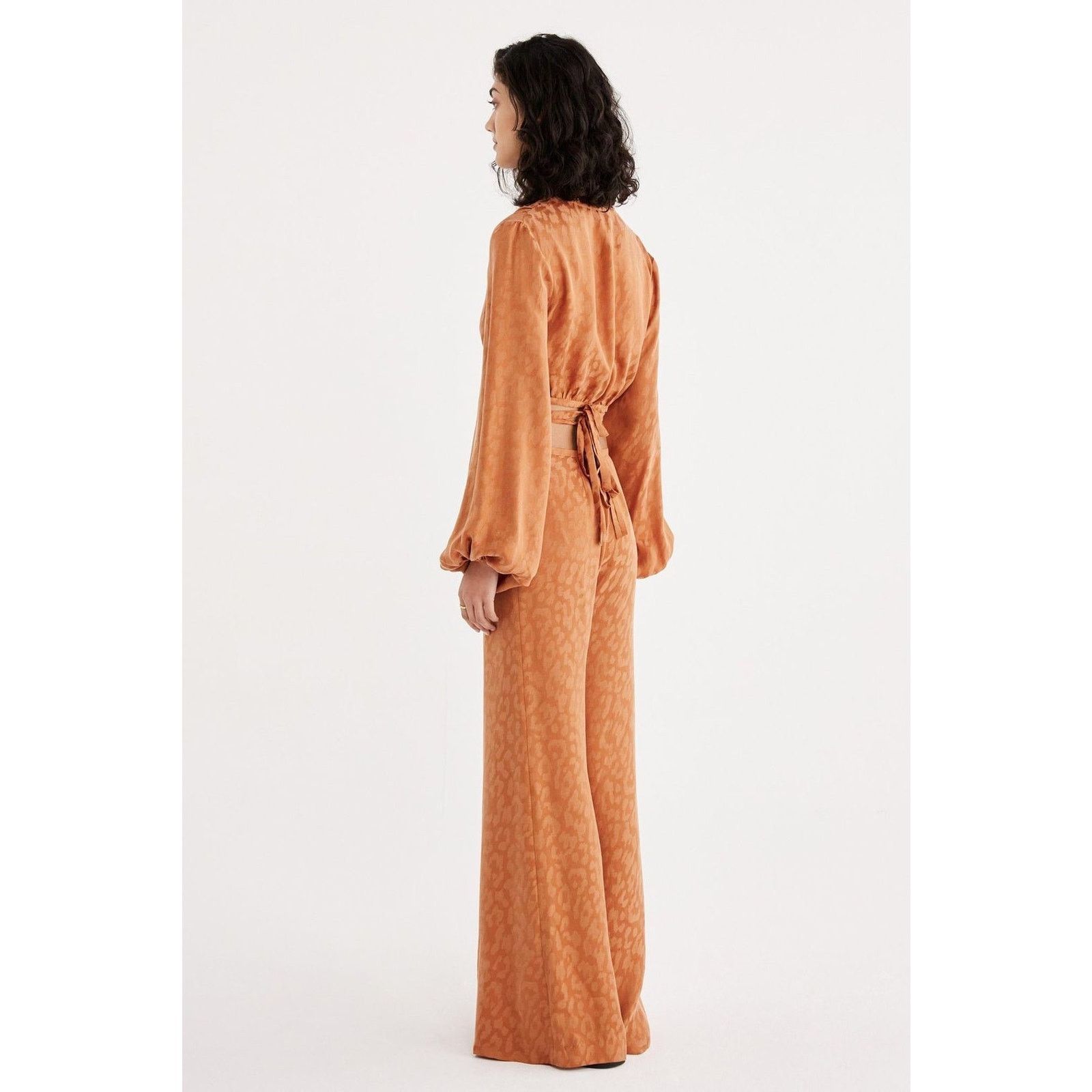 REVOLVE NWT RUMER Animal Print Wrap Pant In Rust Size Small Size 29" - 2 Thumbnail