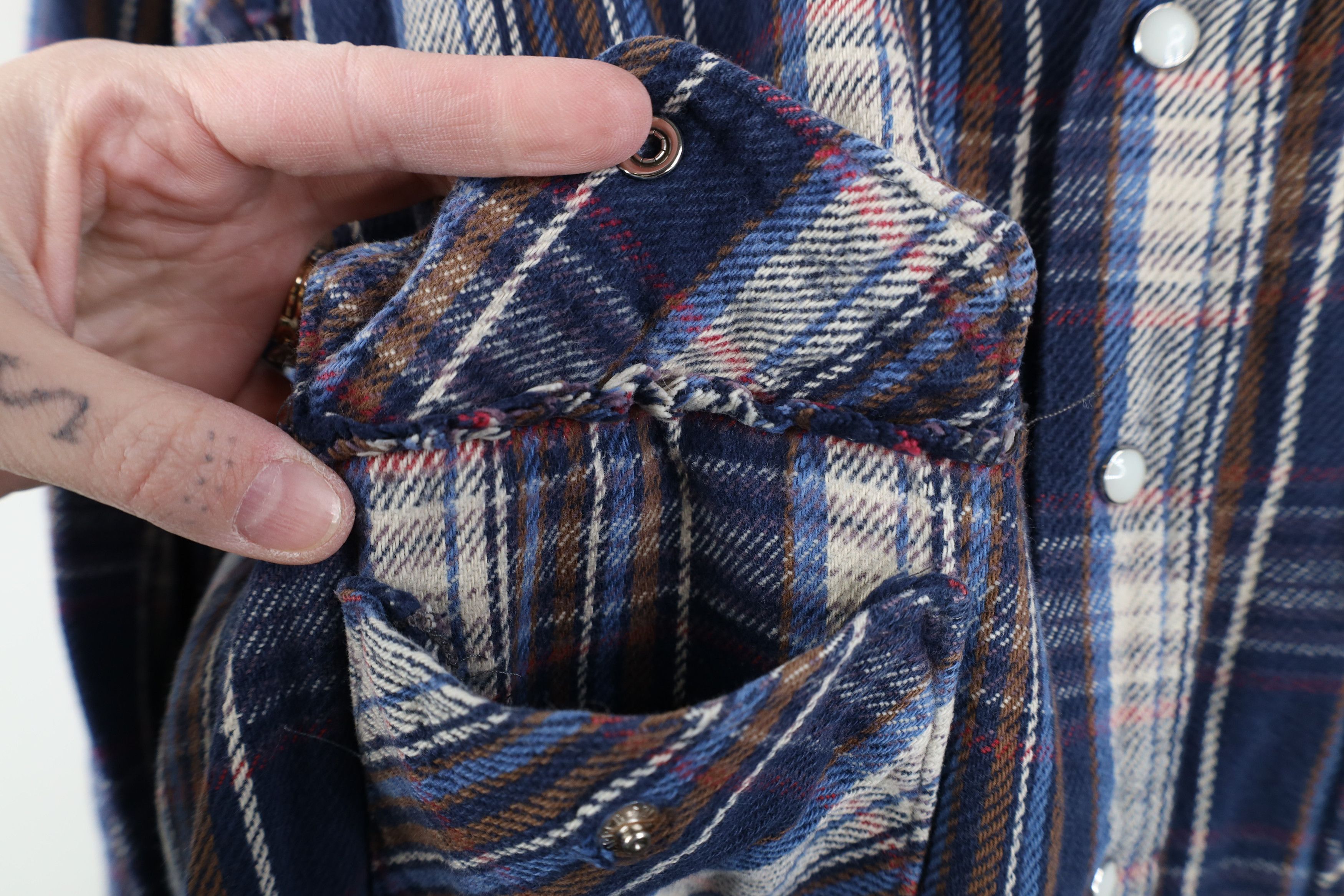 Vintage Vintage 90s Streetwear Flannel Western Snap Button Shirt USA Size US XL / EU 56 / 4 - 9 Thumbnail