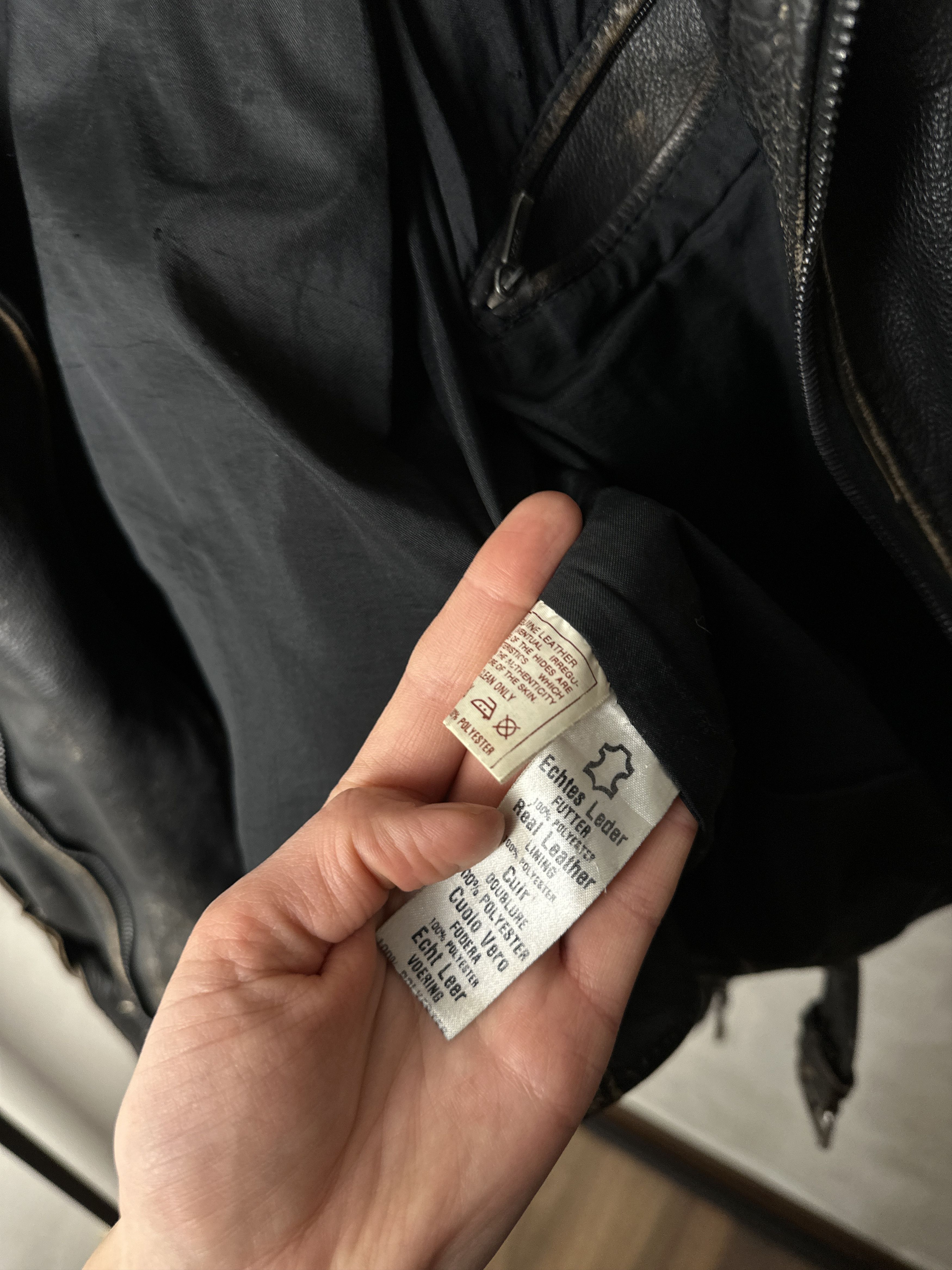Genuine Leather Genuine Leather Bikers Black Jacket Size US XL / EU 56 / 4 - 11 Thumbnail