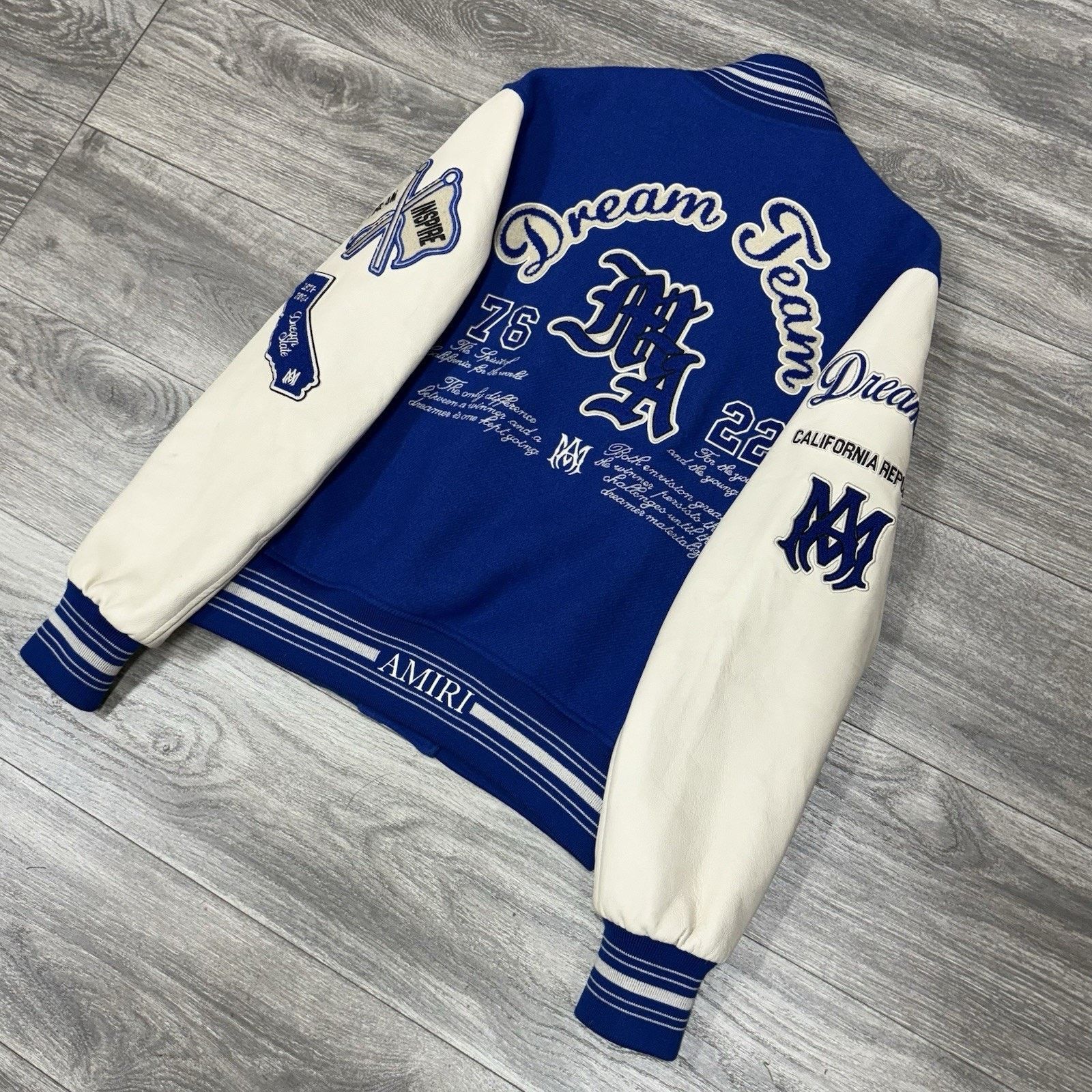 Amiri Amiri Dream Team Varsity Jacket ' Blue ' | WORN 3x Size US L / EU 52-54 / 3 - 11 Thumbnail