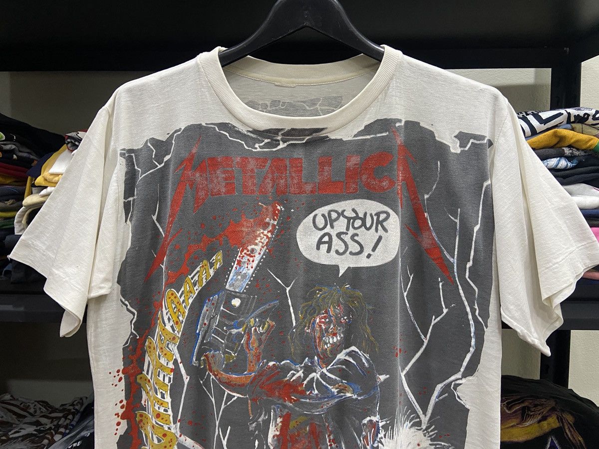Band Tees × Vintage 🔥RARE Vintage 90s METALLICA Bootleg Thrash Metal Tour TShirt Size US M / EU 48-50 / 2 - 2 Thumbnail