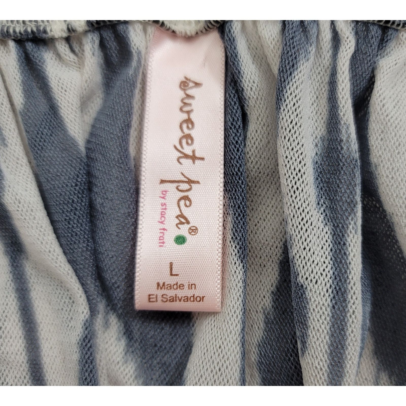 Other Sweet Pea Anthropologie Gray Striped Sheer Top Large Size L / US 10 / IT 46 - 4 Thumbnail