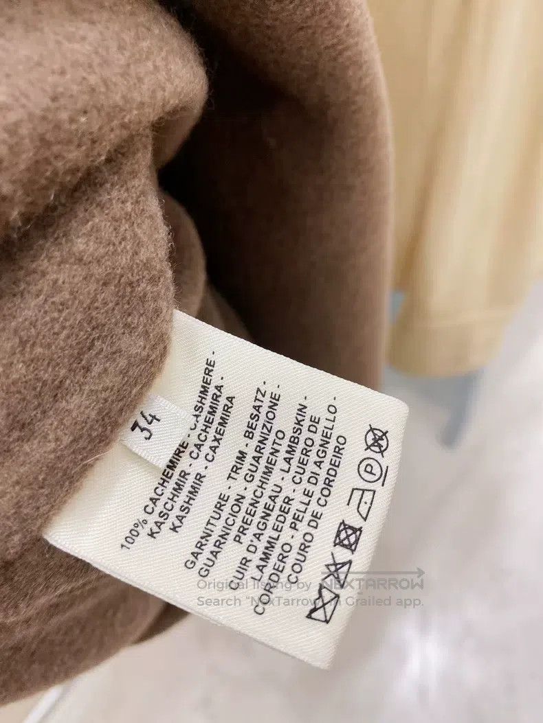 Hermes Hermes 100% Cashmere Coat Jacket in Khaki Size XXS / US 00 / IT 34 - 6 Thumbnail