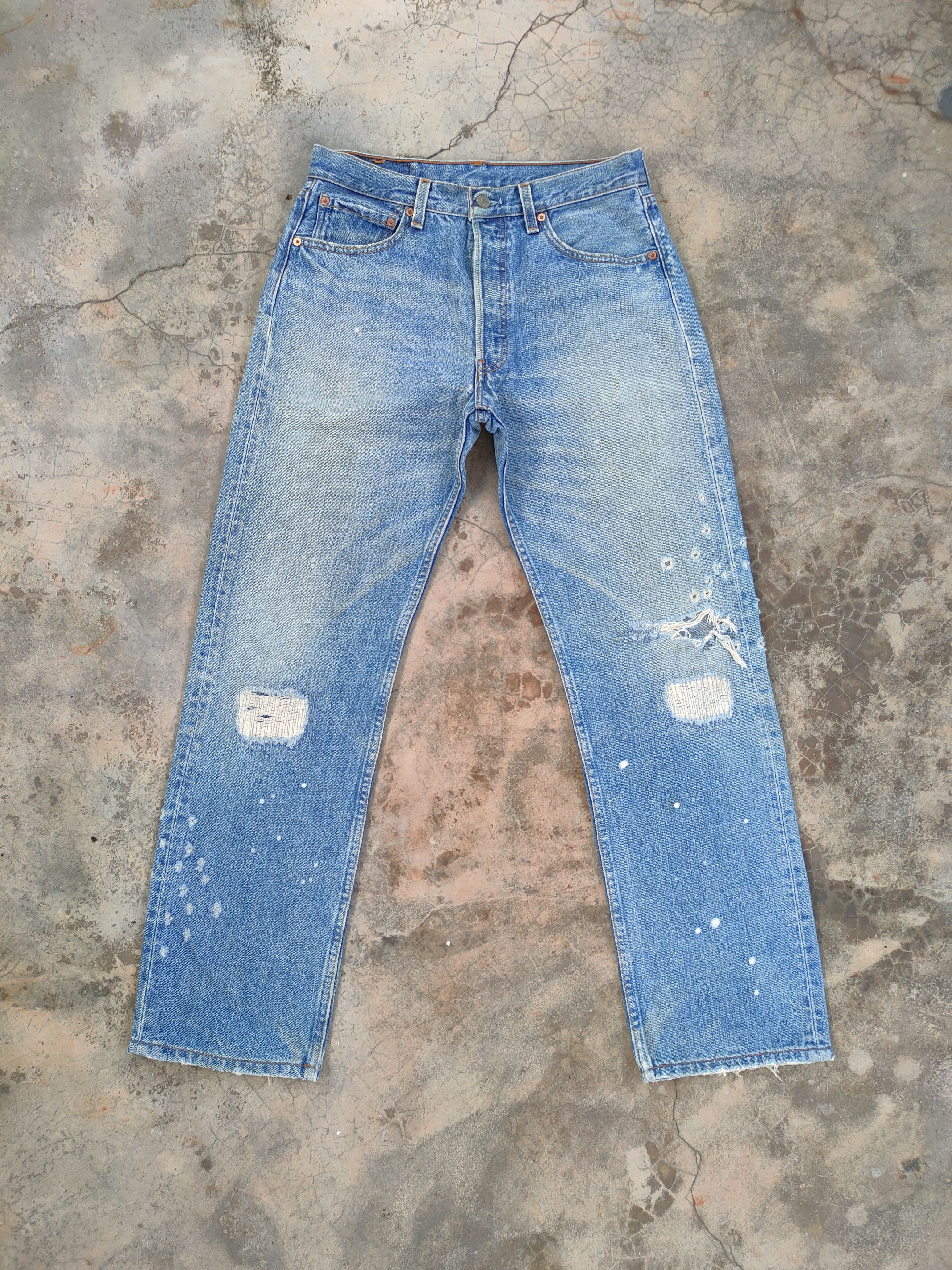 Levi's Vintage Clothing W30 LEVI'S 501 00' FADED DISTRESSED JEAN DENIM PANTS Size US 30 / EU 46 - 2 Thumbnail