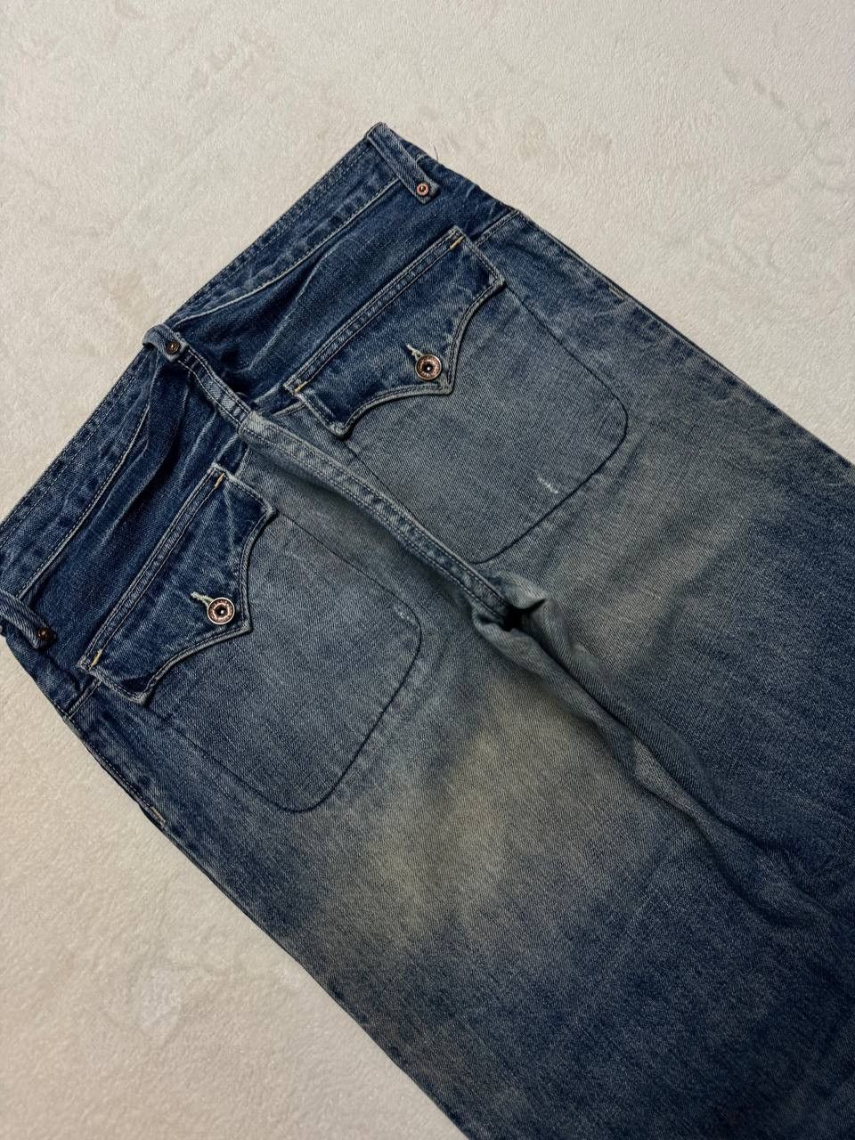 Gap BAGGY Gap Rusty Mudwash Distressed Straight Baker Pants Jean Size US 31 - 20 Thumbnail