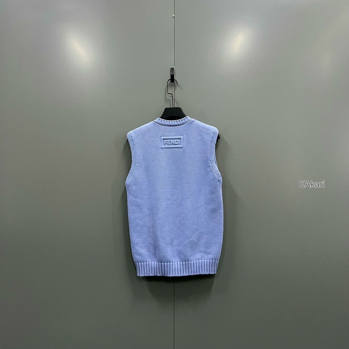 Fendi FENDI Blue V-Neck Knitted Vest Size US M / EU 48-50 / 2 - 3 Thumbnail