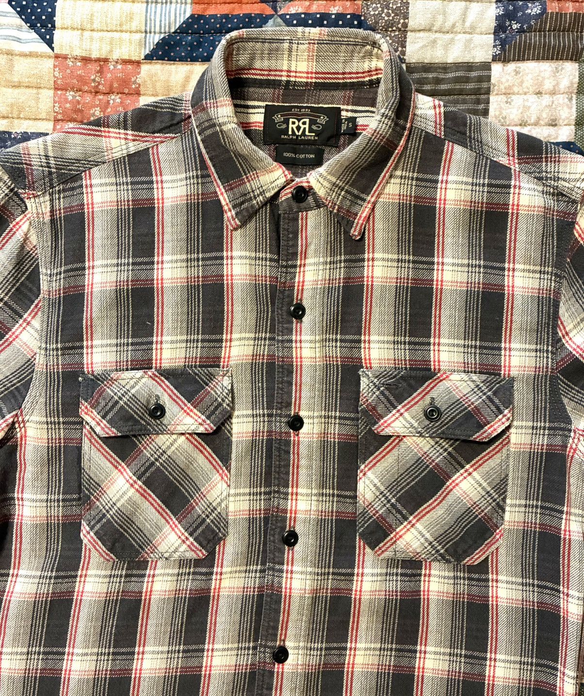 RRL Ralph Lauren DOUBLE RL RALPH LAUREN RRL COTTON FLANNEL SHIRT- SIZE SMALL Size US S / EU 44-46 / 1 - 10 Thumbnail