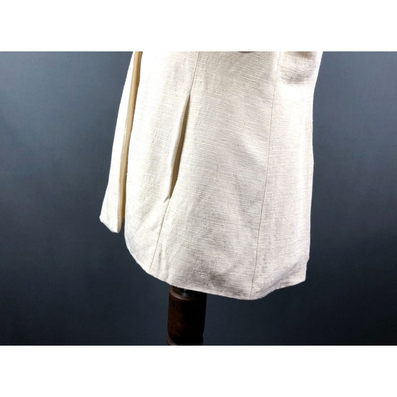 Vintage Laurèl Blazer Women 42 Ivory Viscose Rayon One Button Closure On-Seam Pockets Classic Size M / US 6-8 / IT 42-44 - 7 Thumbnail