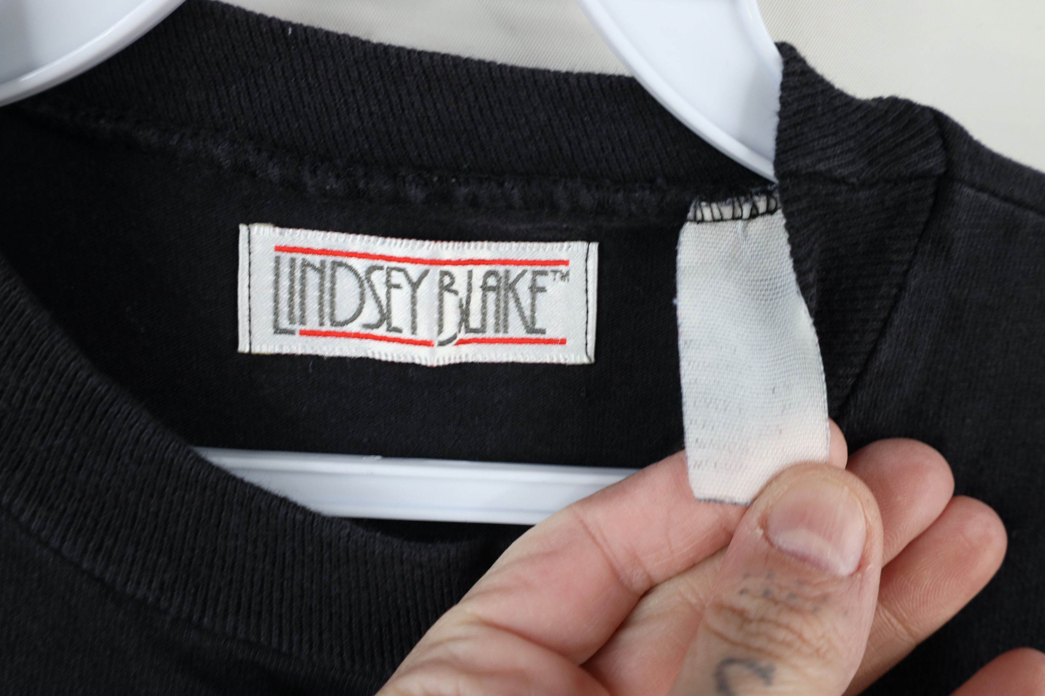 Vintage Vintage 90s Streetwear Blank Pocket T-Shirt Black Cotton Size L / US 10 / IT 46 - 4 Thumbnail