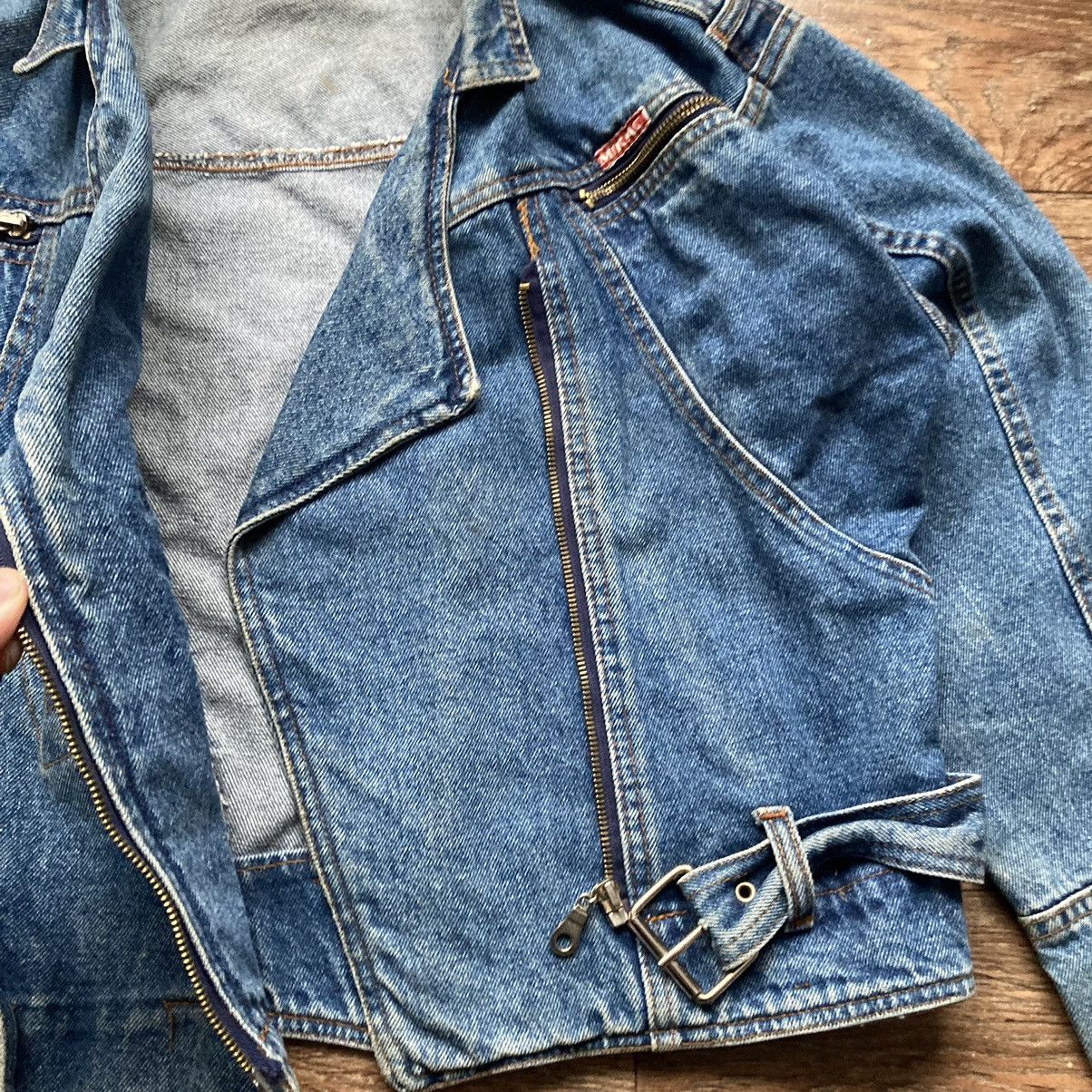 Japanese Brand Vintage Grange Punk Y2K Biker Denim Jacket Size S / US 4 / IT 40 - 4 Thumbnail