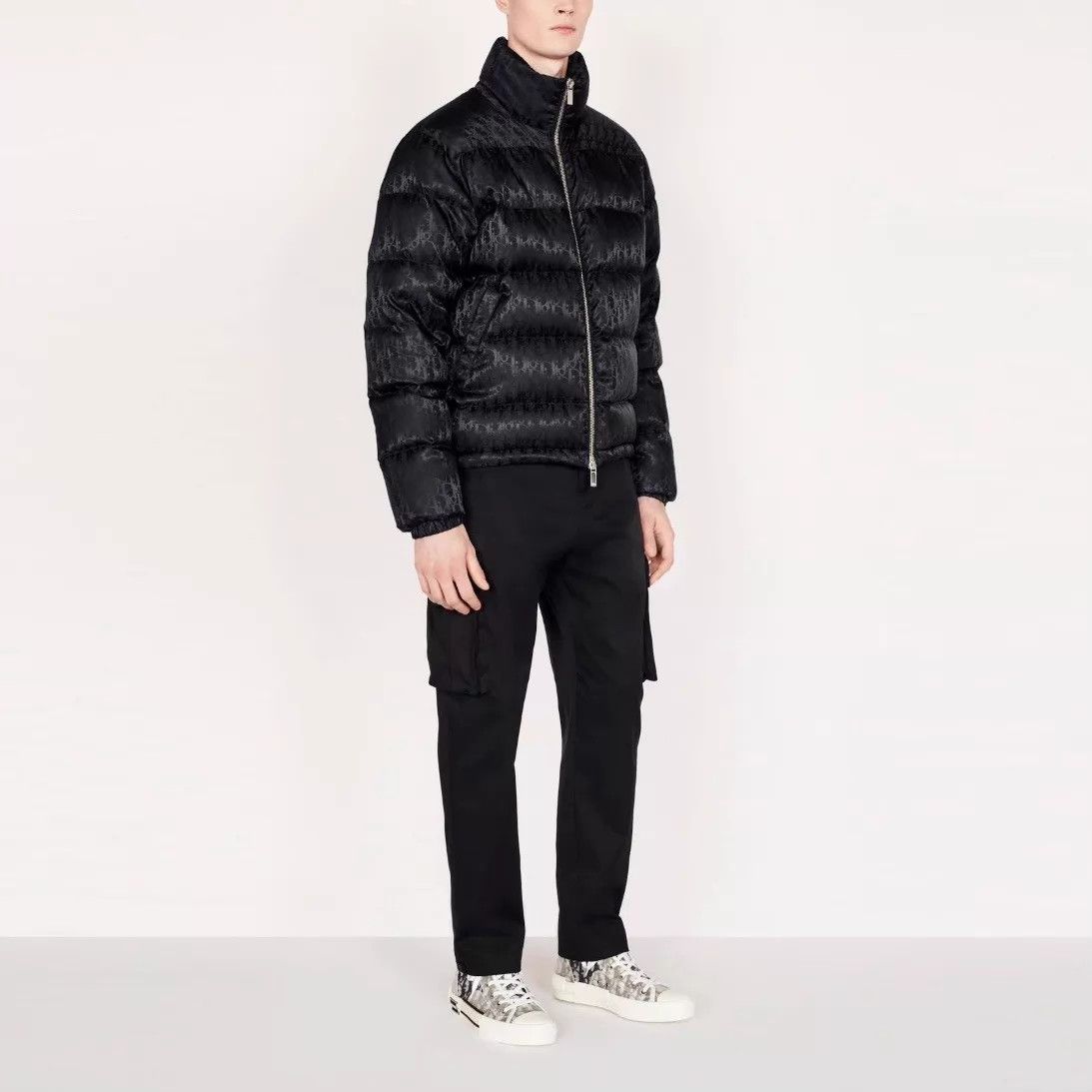 Dior DIOR Oblique Puffer Jacket Sleeve Logo Black 52 Size US L / EU 52-54 / 3 - 8 Thumbnail