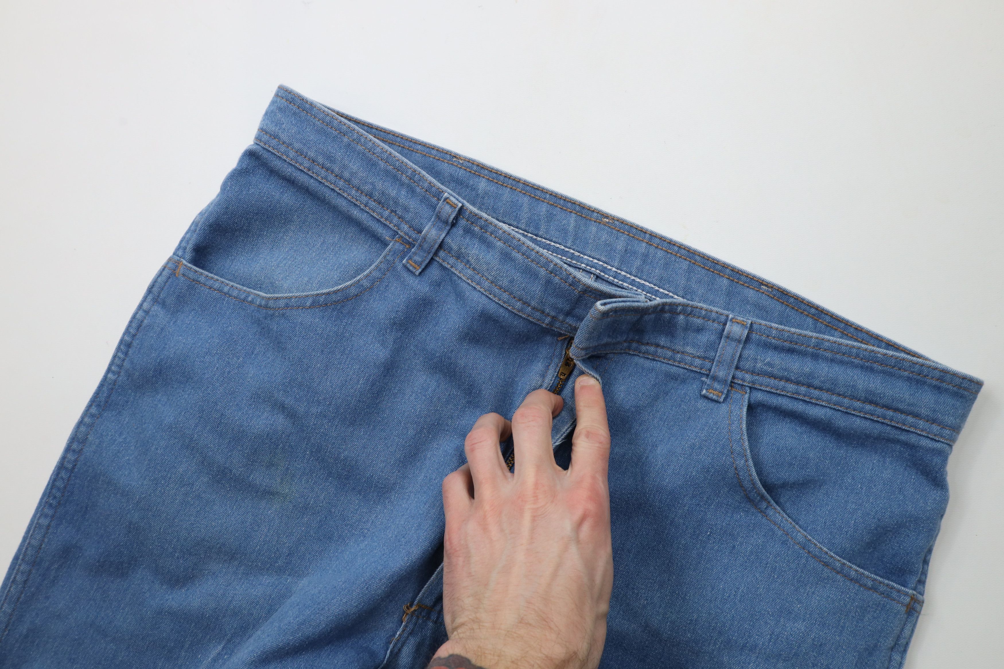 Vintage × Wrangler Vintage 90s Wrangler Flared Bootcut Western Denim Jeans Size US 38 / EU 54 - 8 Thumbnail