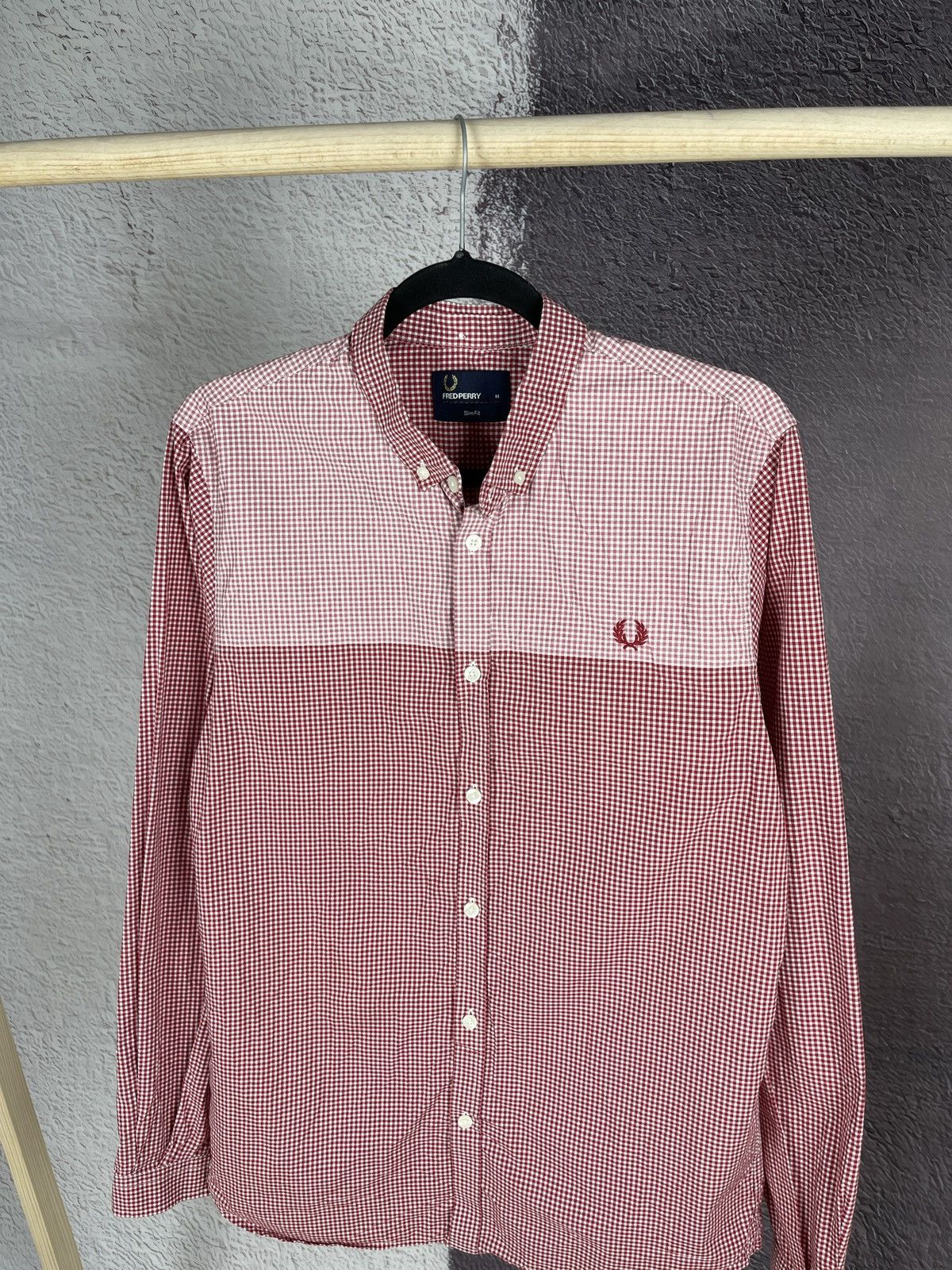 Fred Perry Fred Perry red checkered long sleeve shirt Size US M / EU 48-50 / 2 - 9 Thumbnail