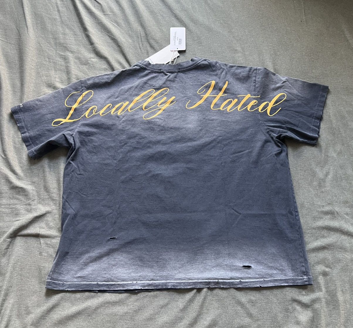 PROJECT G/R Project GR Locally Hated Washed T Shirt Size 2 | Grailed