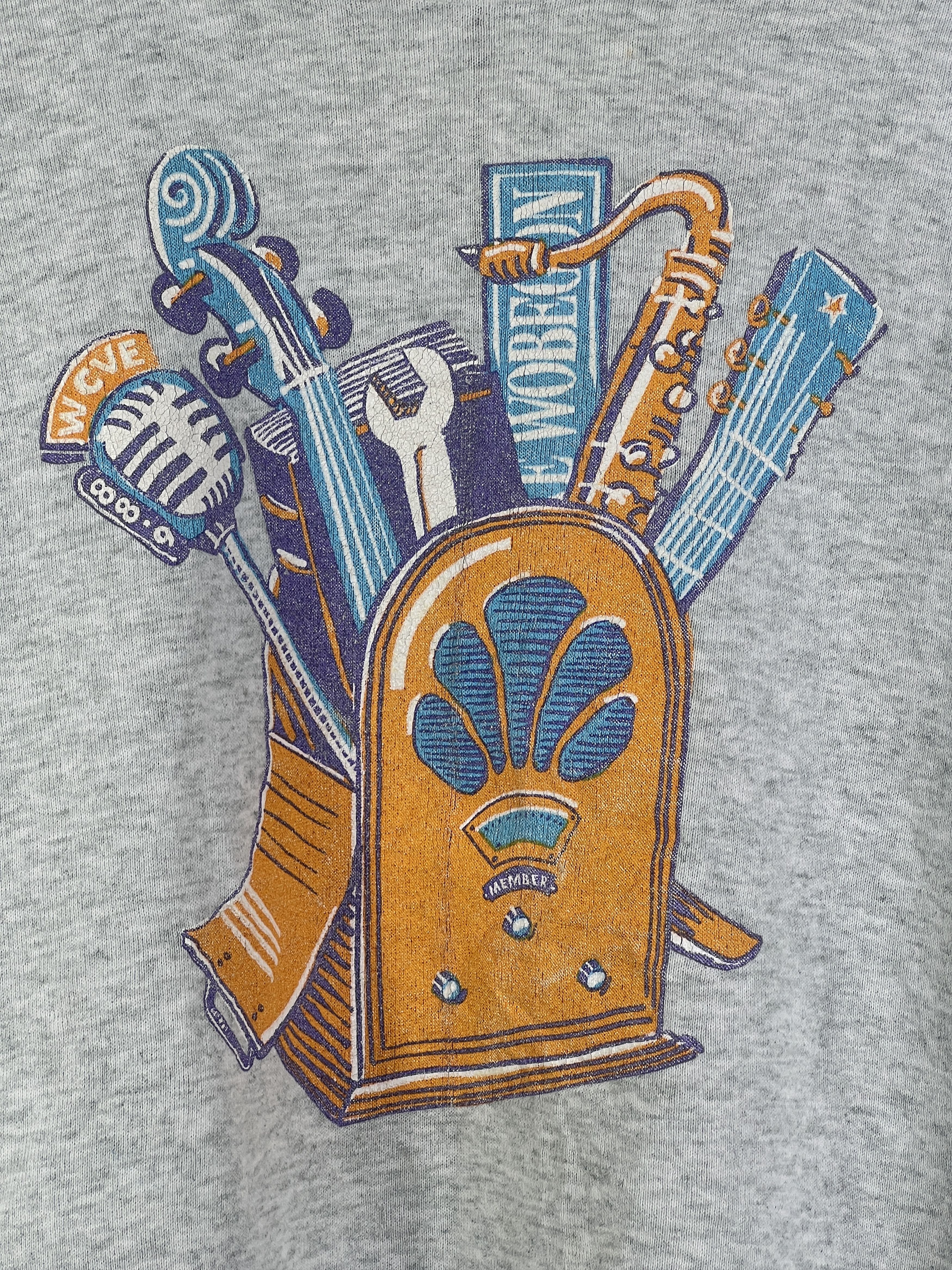 Vintage No.5068 VTG 90s 88.9fm WCVE Promo Graphic Sweatshirt (XL) Size US XL / EU 56 / 4 - 2 Thumbnail