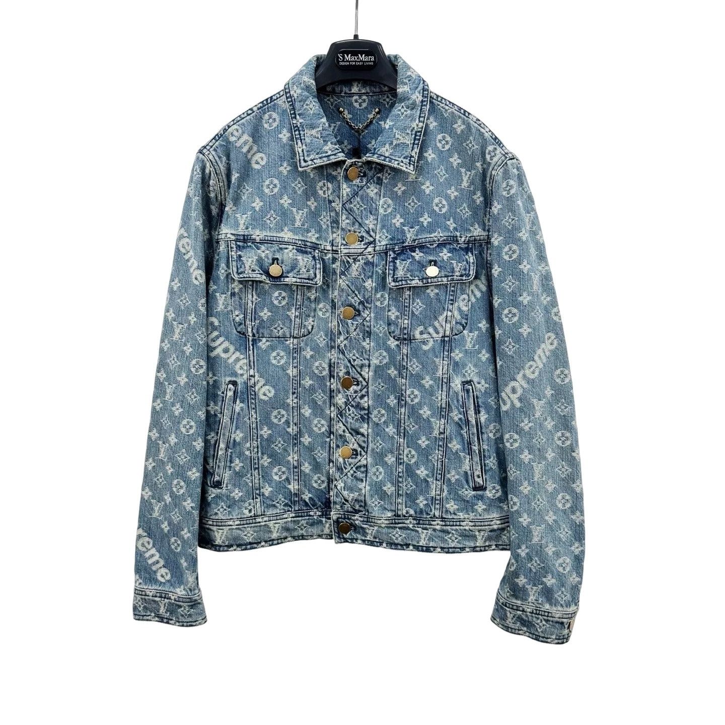 Louis Vuitton Louis Vuitton x Supreme Monogram Denim Jacket 46 Size US S / EU 44-46 / 1 - 1 Thumbnail