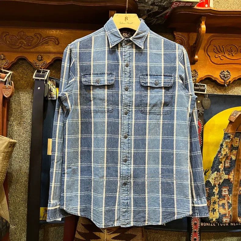 RRL Ralph Lauren RRL Ralph Lauren Old-Style Washed Work Shirt Size US S / EU 44-46 / 1 - 1 Thumbnail