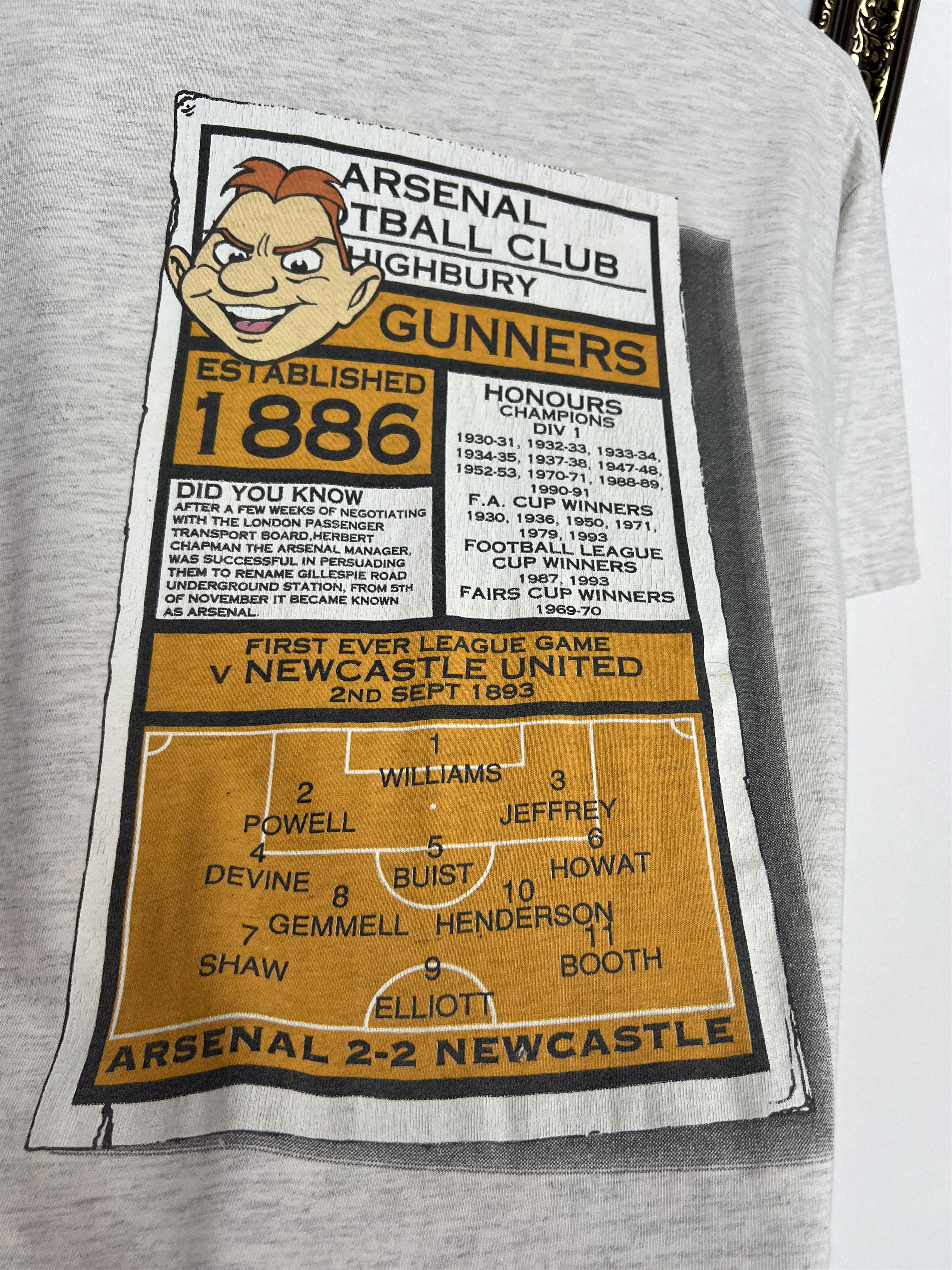 Nutmeg Vintage Arsenal Football Shirt Red Shirt Highbury Jersey Size US M / EU 48-50 / 2 - 10 Thumbnail