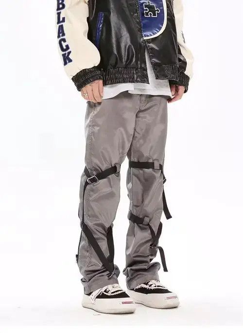 Japanese Brand Fashion punk goth buckle zip grunge pants Size US 34 / EU 50 - 4 Thumbnail