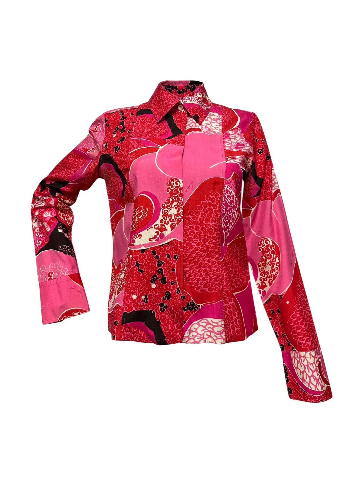 Gucci GUCCI S/S 1999 "Hippie Chic" Acid Flower Button Up Shirt Size XS / US 0-2 / IT 36-38 - 1 Thumbnail