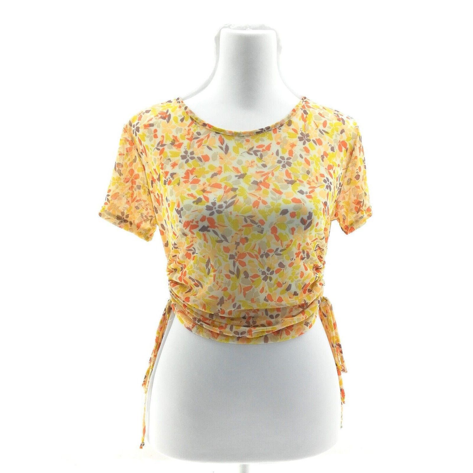 Other Pie In The Sky MultiColor Floral Ruched Top - Junior's Large Size L / US 10 / IT 46 - 2 Thumbnail