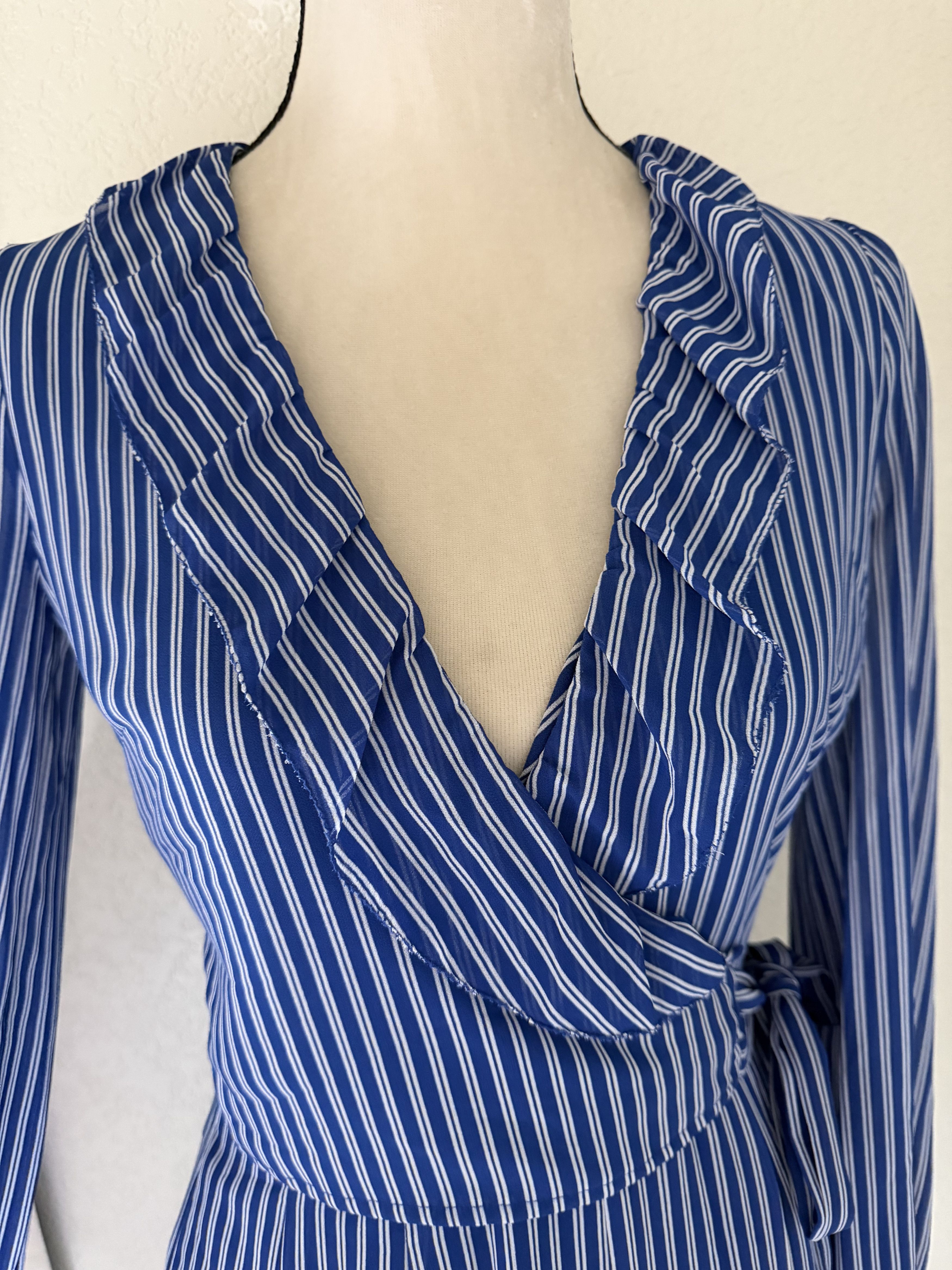 Michael Kors Michael Kors Women's Striped Ruffled Romper Size XS / US 0-2 / IT 36-38 - 5 Thumbnail