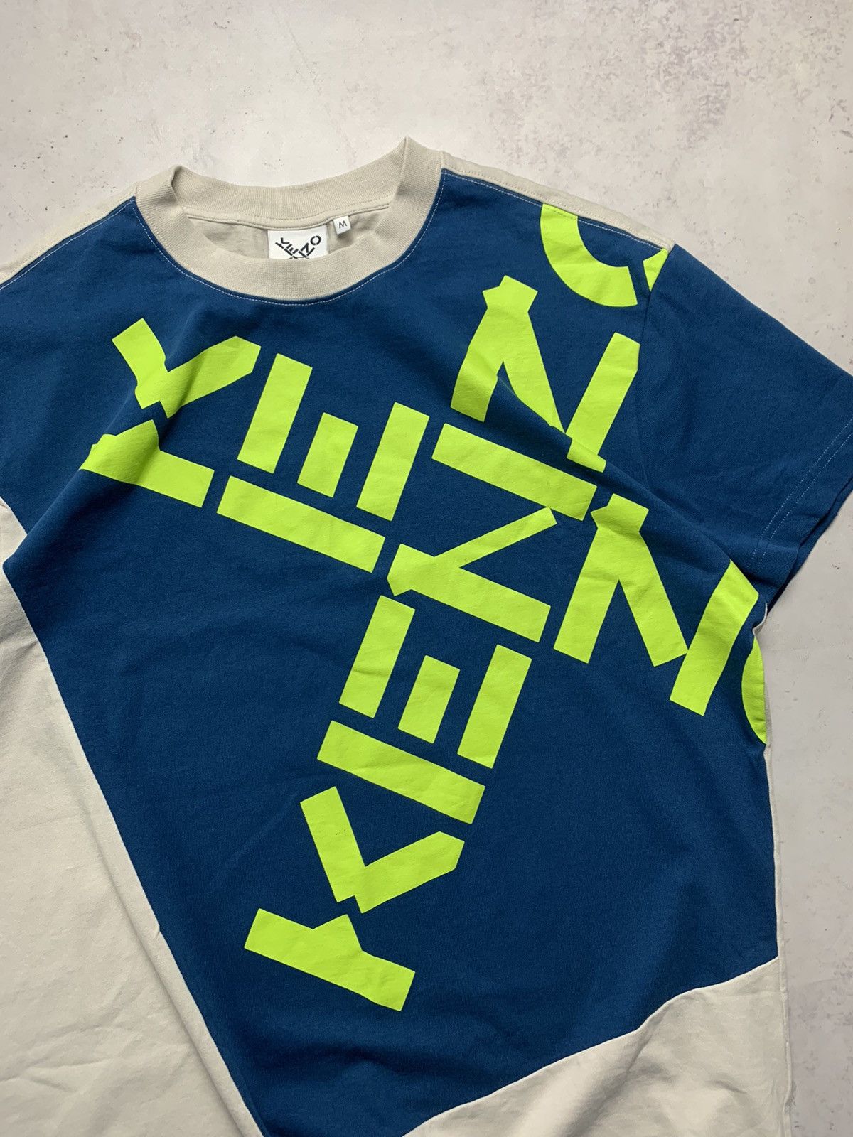 Vintage Kenzo Spellout Geometrical T-shirt M