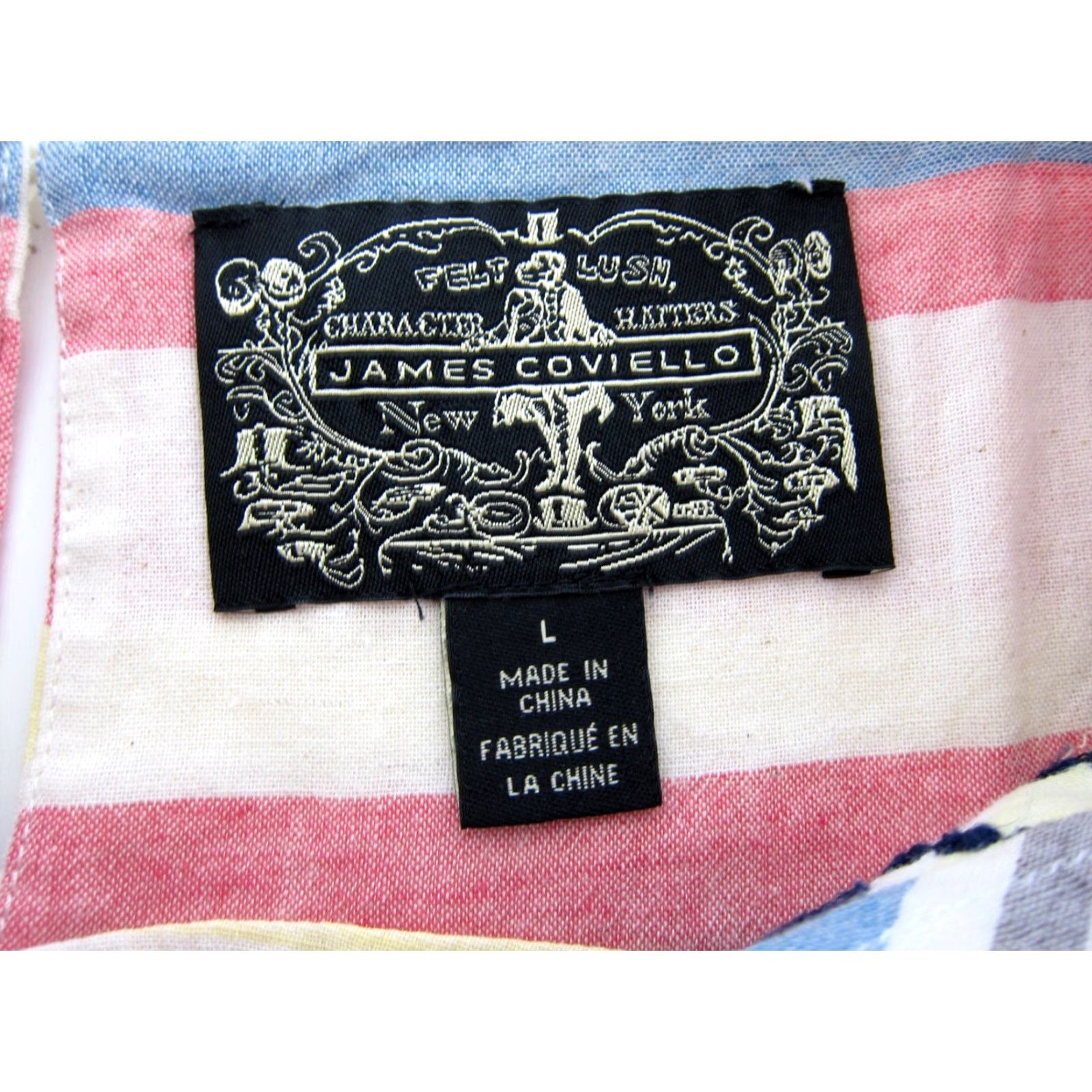 Pinko James Coviello New York Pink Blue Yellow Stripe Embroidered Tunic Blouse Large Size L / US 10 / IT 46 - 3 Thumbnail
