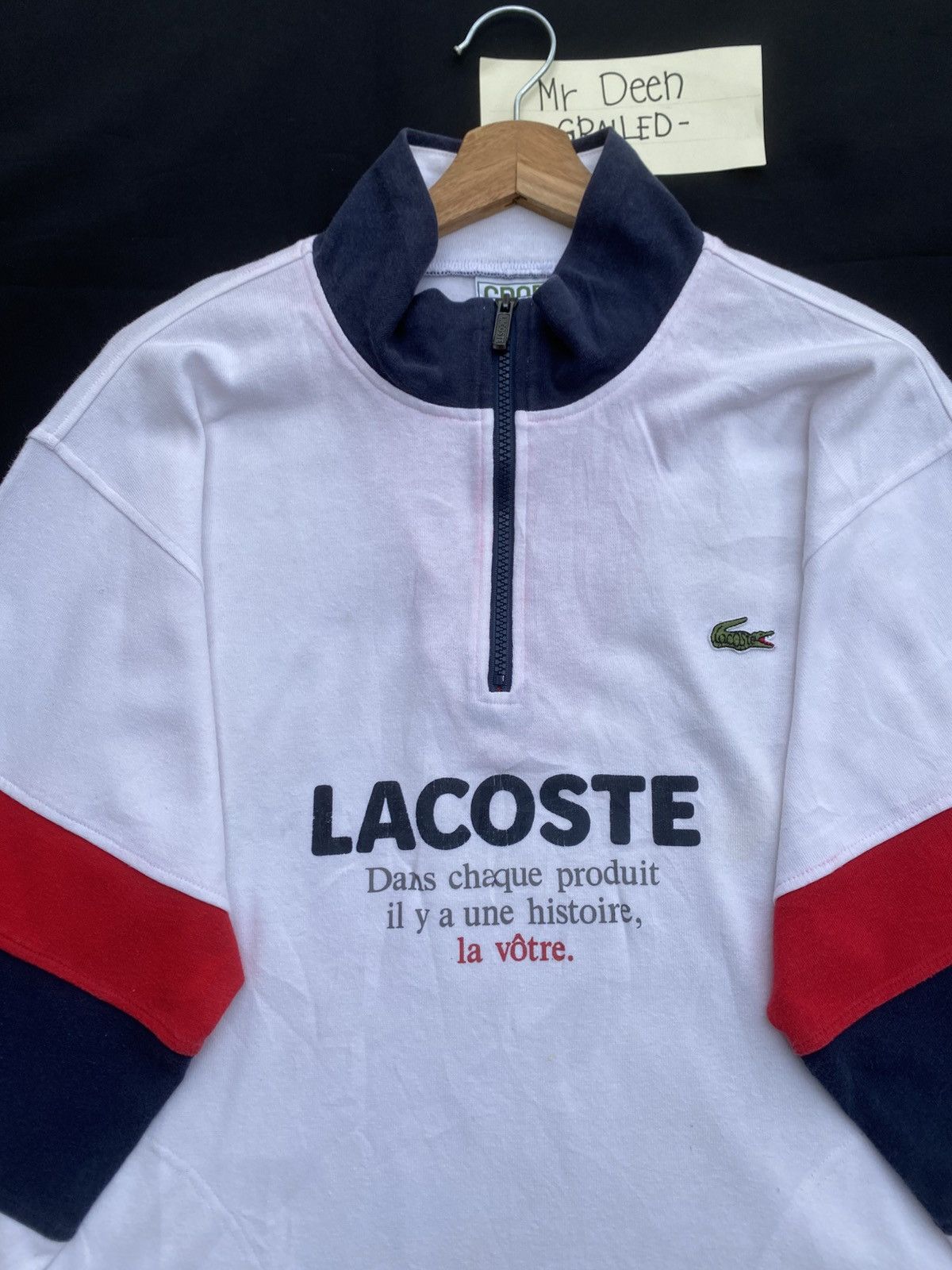 Lacoste Rare Vintage LACOSTE Half zipper Sweater Size US L / EU 52-54 / 3 - 1 Thumbnail