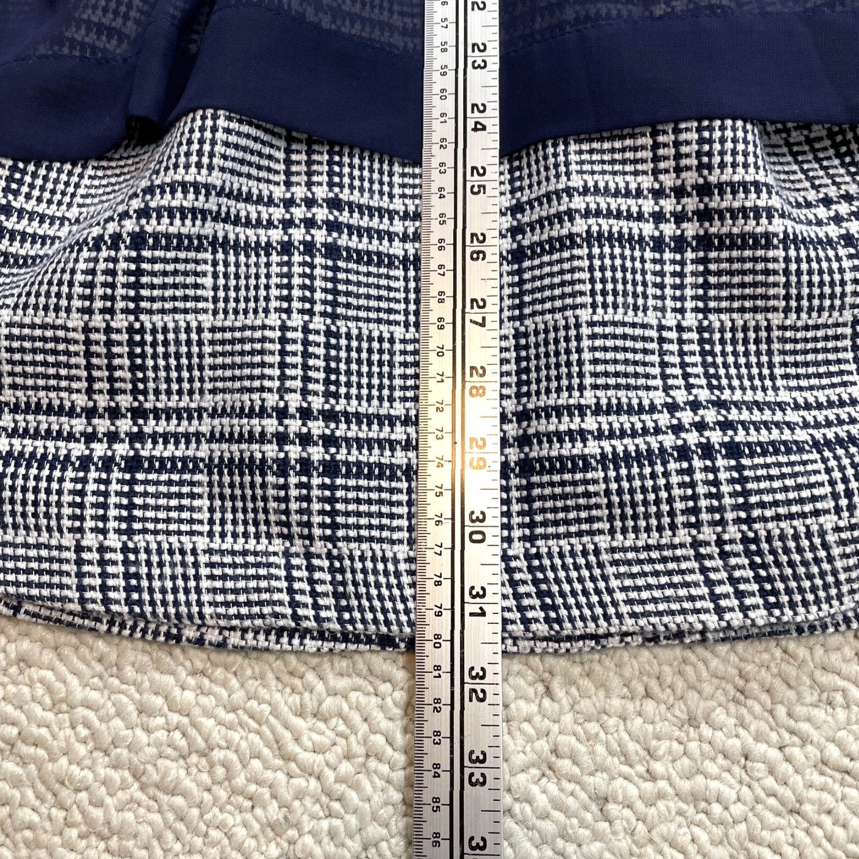 BCBGeneration VINTAGE BCBGeneration Blouse and Skirt Combo Dress Womens 6 Sleeveless Navy Blue + White Size M / US 6-8 / IT 42-44 - 3 Thumbnail