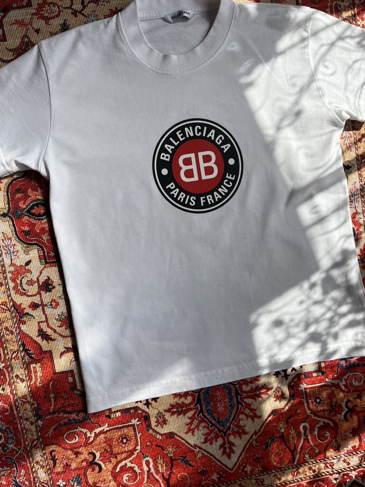 Balenciaga Balenciaga Paris France Logo T-Shirt (White) Size S / US 4 / IT 40 - 3 Thumbnail