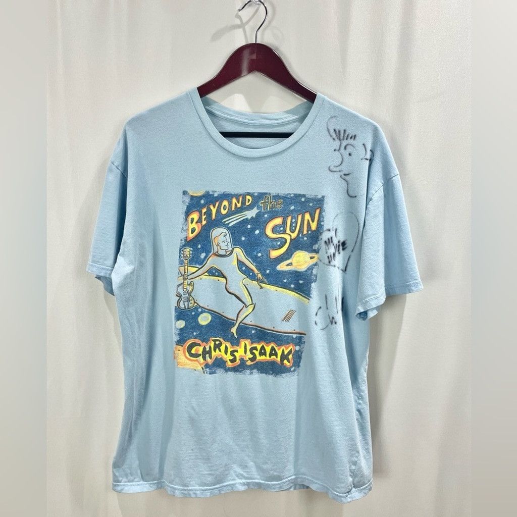 Other RARE! Signed Chris Isaak Lt Blue 2011 Tour T Shirt US XL Size US XL / EU 56 / 4 - 2 Thumbnail