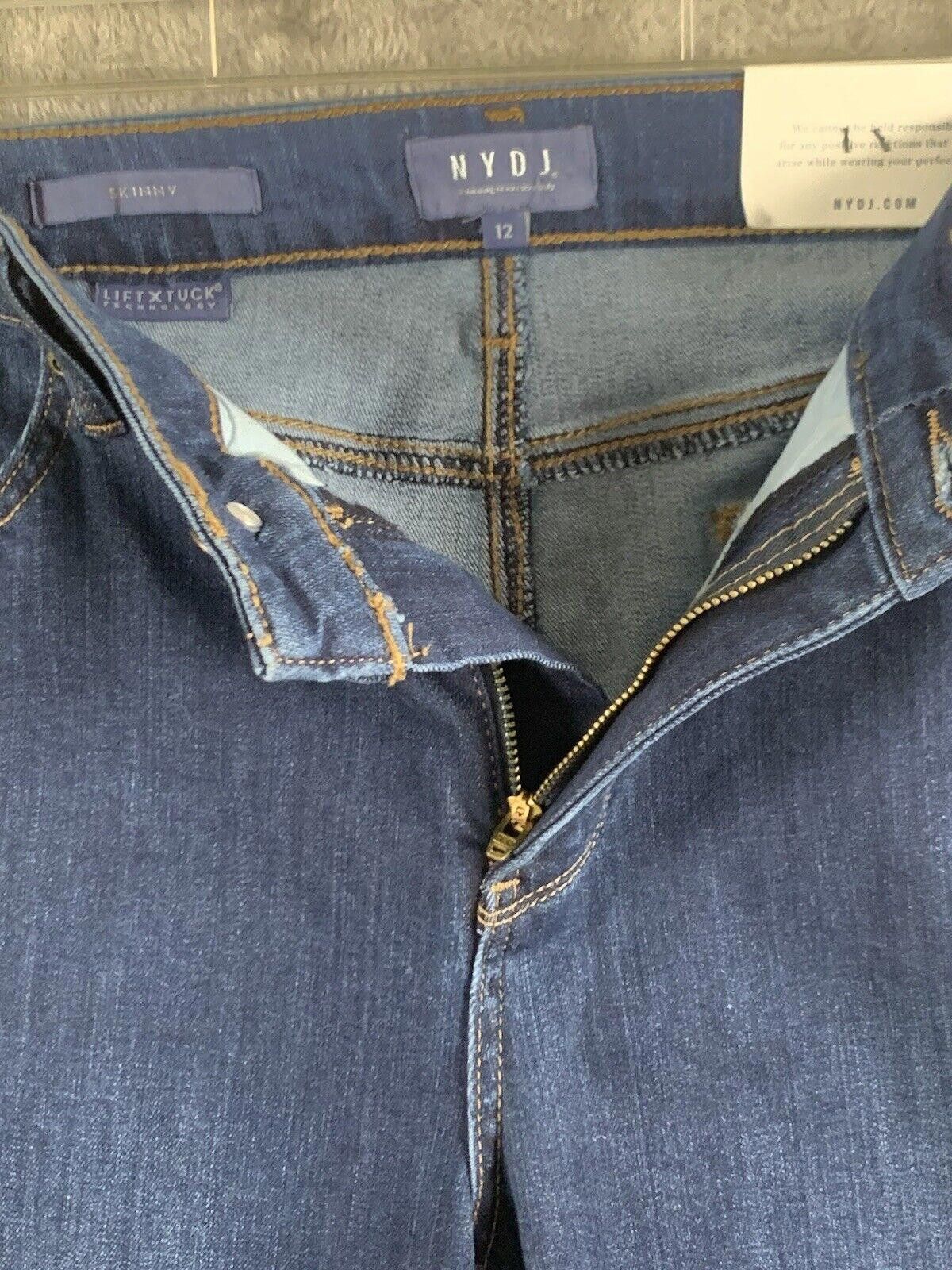 NYDJ NYDJ 12 Jeans NWT Blue Skinny LIFTXTUCK $99 MSRP Size 34" / US 12 / IT 48 - 3 Thumbnail
