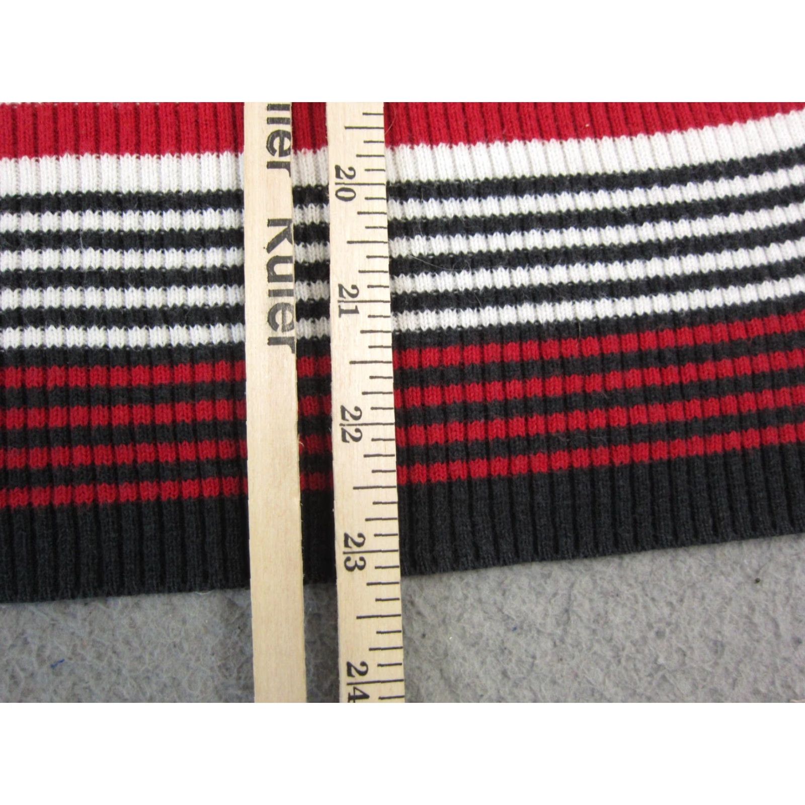 Vintage VINTAGE St. Johns Bay Turtleneck Shirt Womens M Black Striped 100% Cotton Knit Long Sleeve Fall Winter Spring 80s Womens Clothing Size M / US 6-8 / IT 42-44 - 6 Thumbnail
