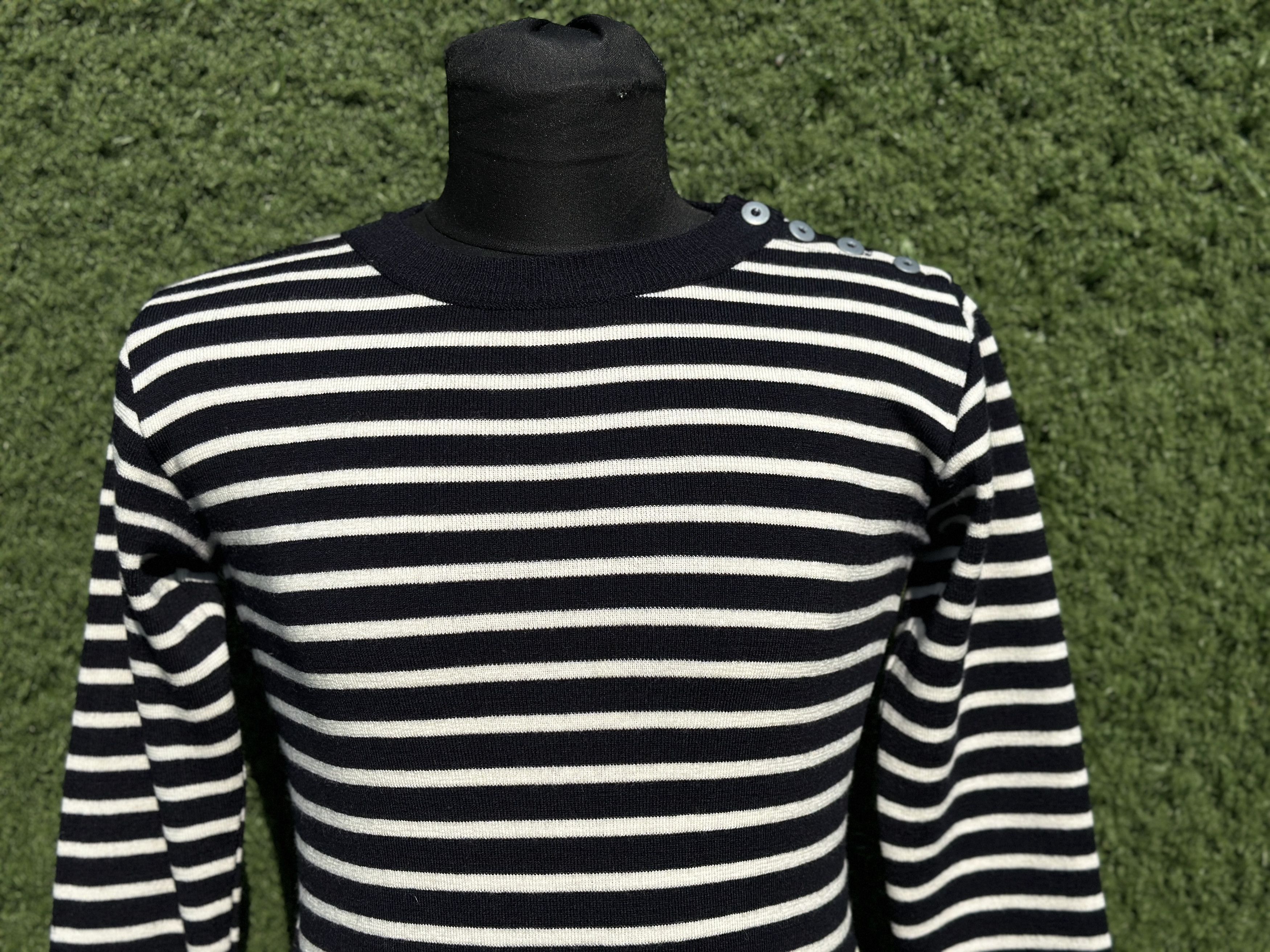 S.N.S. Herning SNS Herning 100% Virgin Wool Breton Stripe Sweater Size S Size US S / EU 44-46 / 1 - 6 Thumbnail