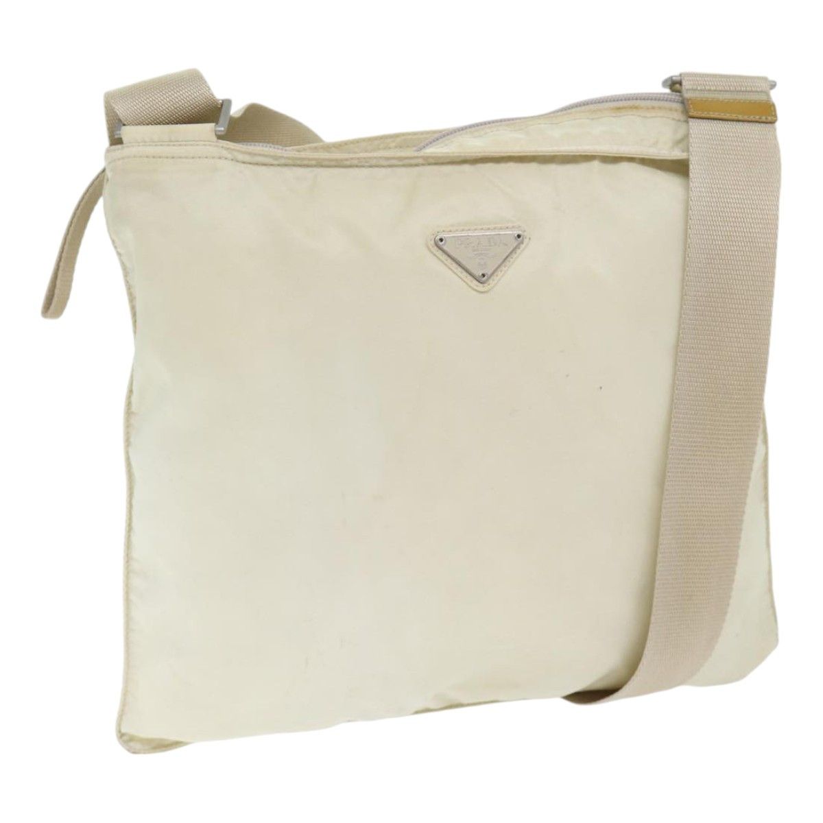 Prada Tessuto White Synthetic Shoulder Bag (Pre-Owned) Size ONE SIZE - 1 Thumbnail