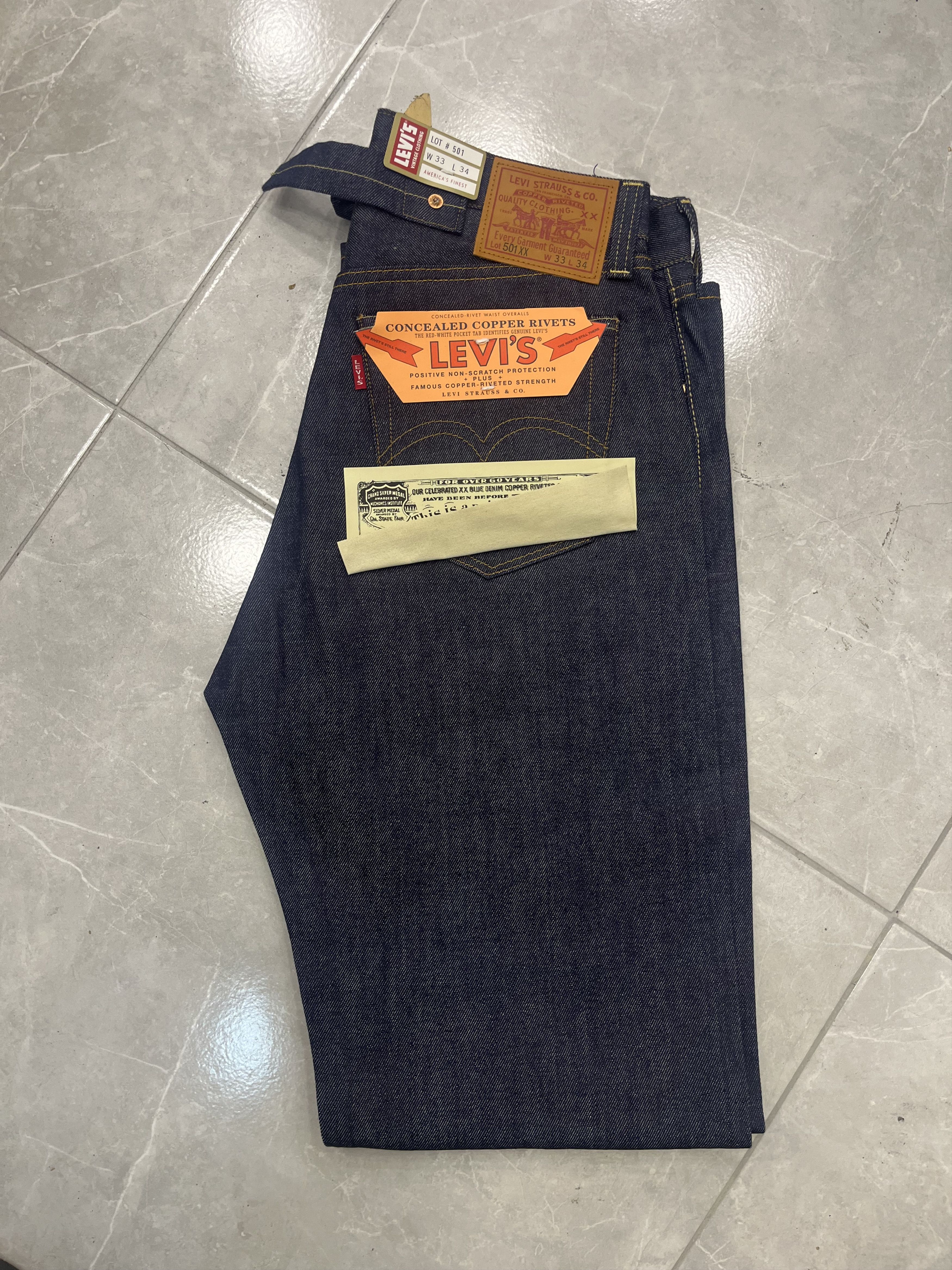 Levi's Vintage Clothing Levis 1937 vintage clothing jean Size US 33 - 2 Thumbnail