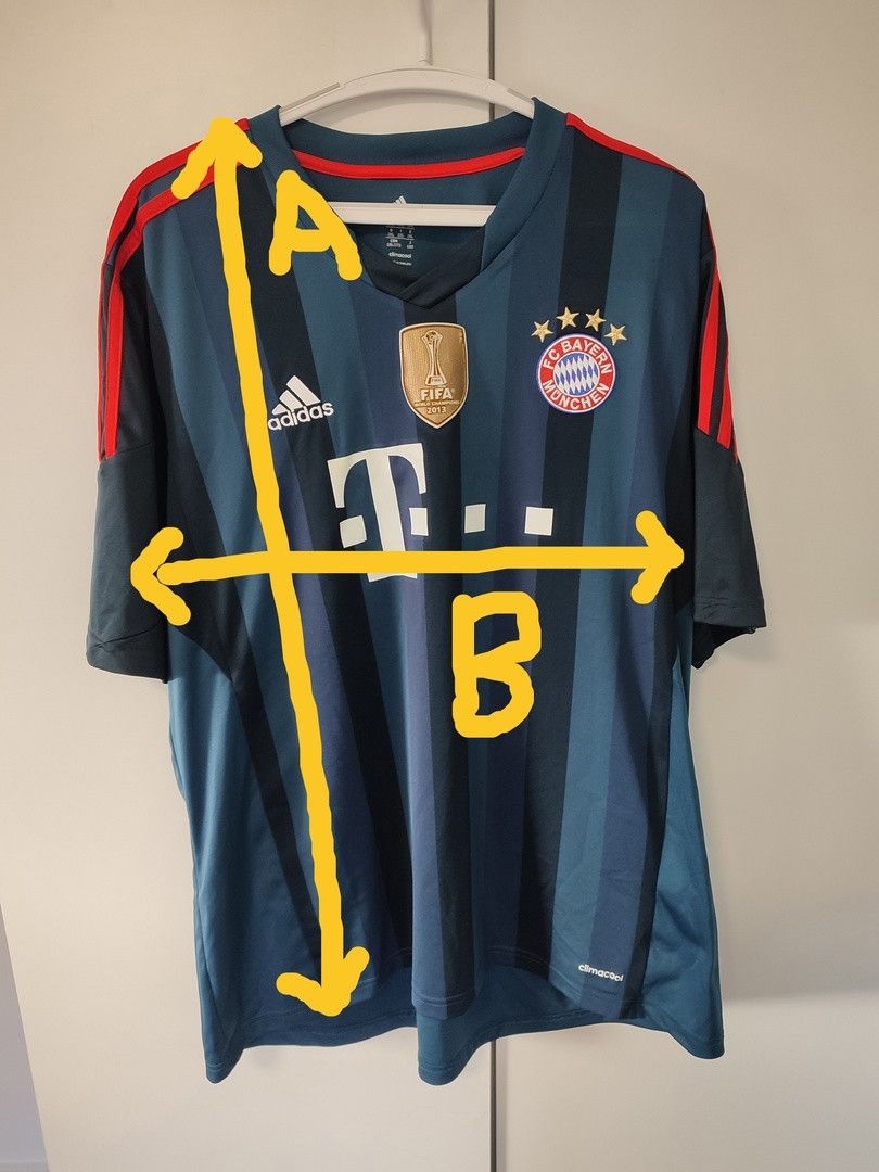 Adidas BAYERN MUNICH 2013-14 Third FOOTBALL Kit SHIRT Size US XXL / EU 58 / 5 - 2 Thumbnail
