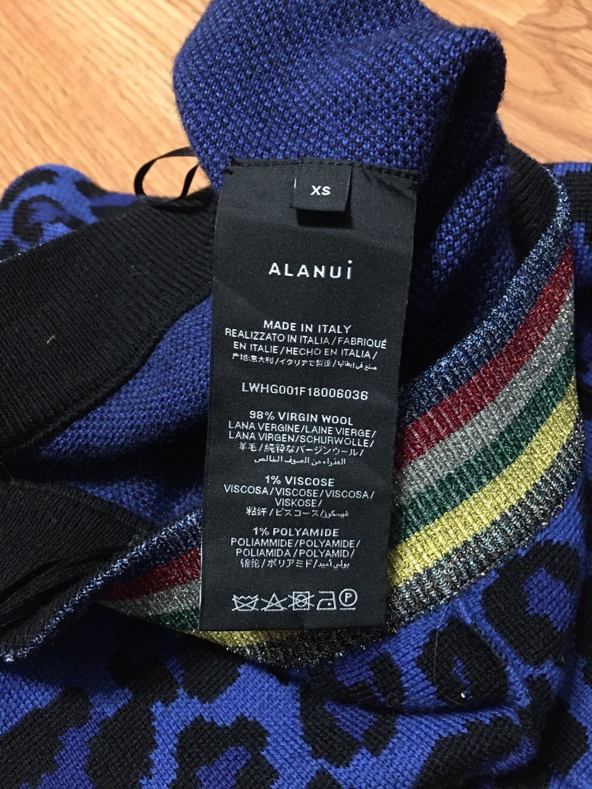 Alanui ALANUI Virgin Wool Blue Leopard Print Pants Sz XS Size 25" / US 0 / IT 36 - 13 Thumbnail