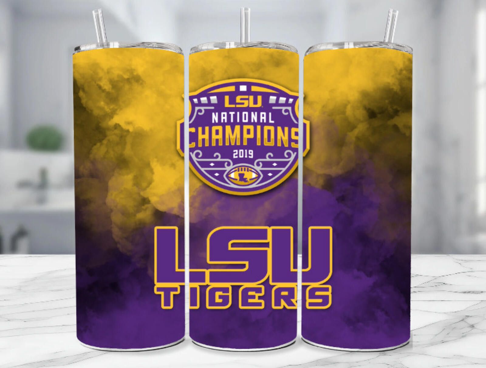 Other LSU Tigers Stainless Steel Tumbler 20 Oz Grunge Size ONE SIZE - 1 Thumbnail