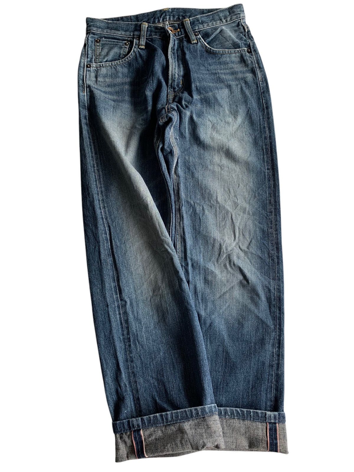 Kapital EDWIN 505ZX SELVEDGE FADED&RUSTY DISTRESSED DENIM Size US 28 / EU 44 - 5 Thumbnail