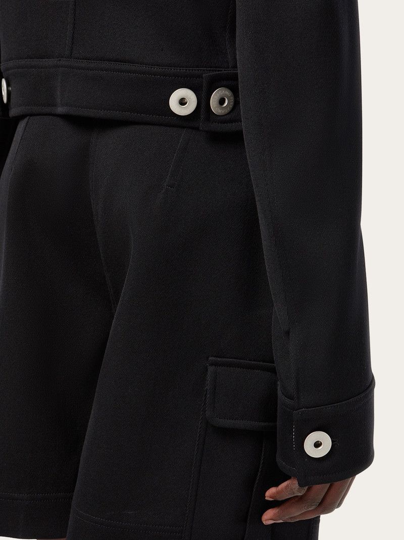 Salvatore Ferragamo o1s1rm0126 Trucker Style Jacket in Black Size M / US 6-8 / IT 42-44 - 5 Thumbnail