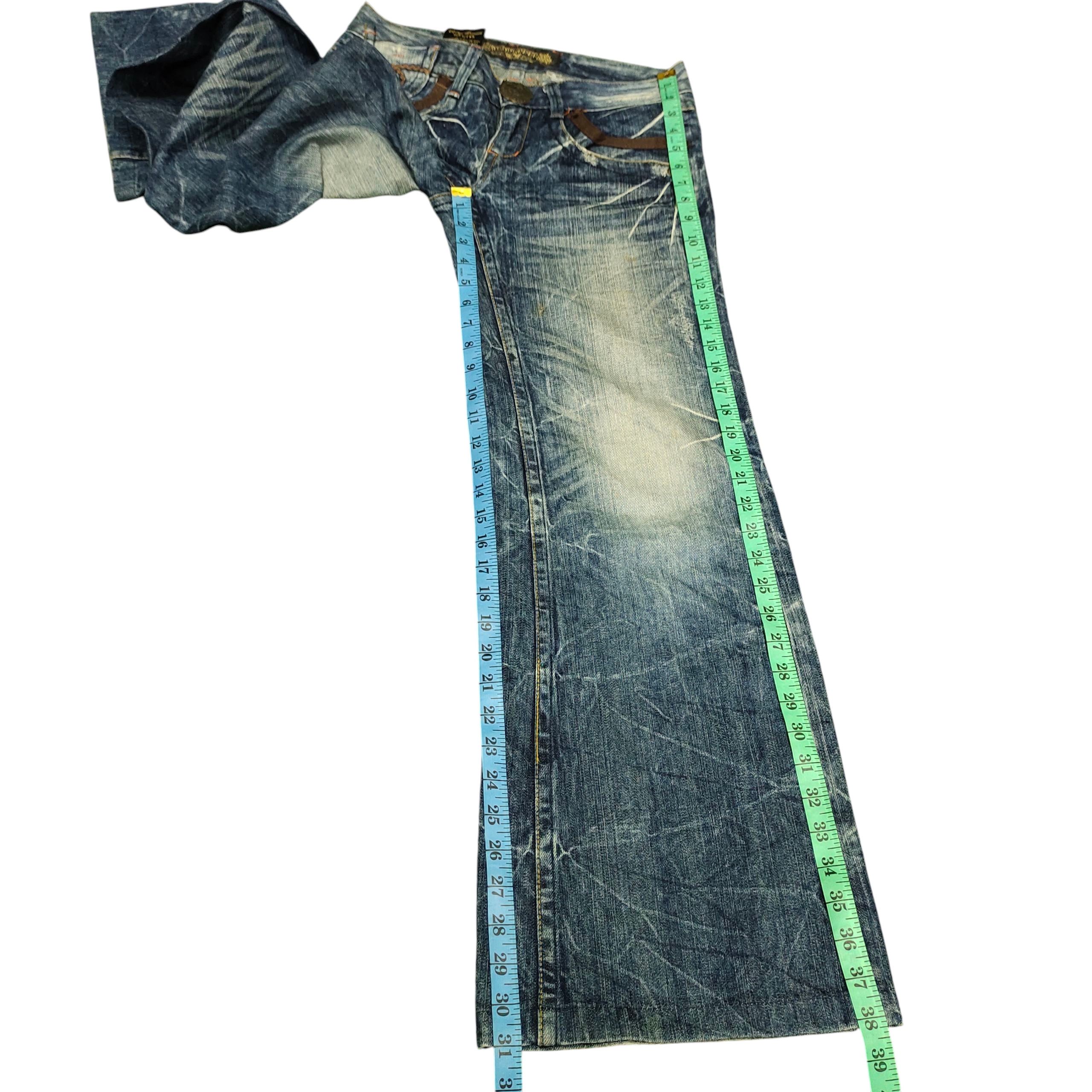 If Six Was Nine Flare Jeans Red Pepper Clawmark Distres Bootcut Low Rise Y2k Size US 28 / EU 44 - 19 Thumbnail