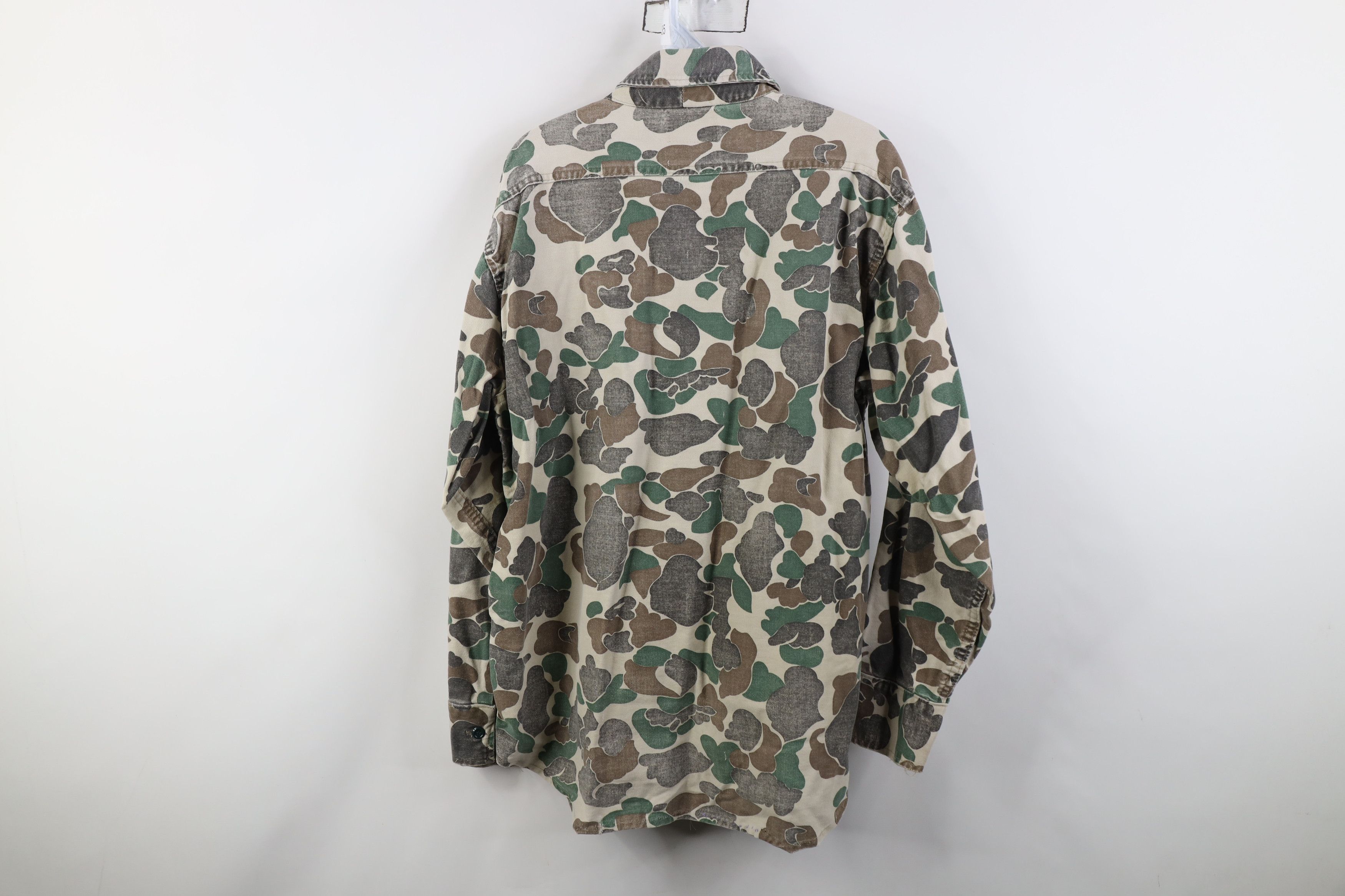 Vintage Vintage 70s Streetwear Camouflage Chamois Cloth Button Shirt Size US L / EU 52-54 / 3 - 13 Thumbnail