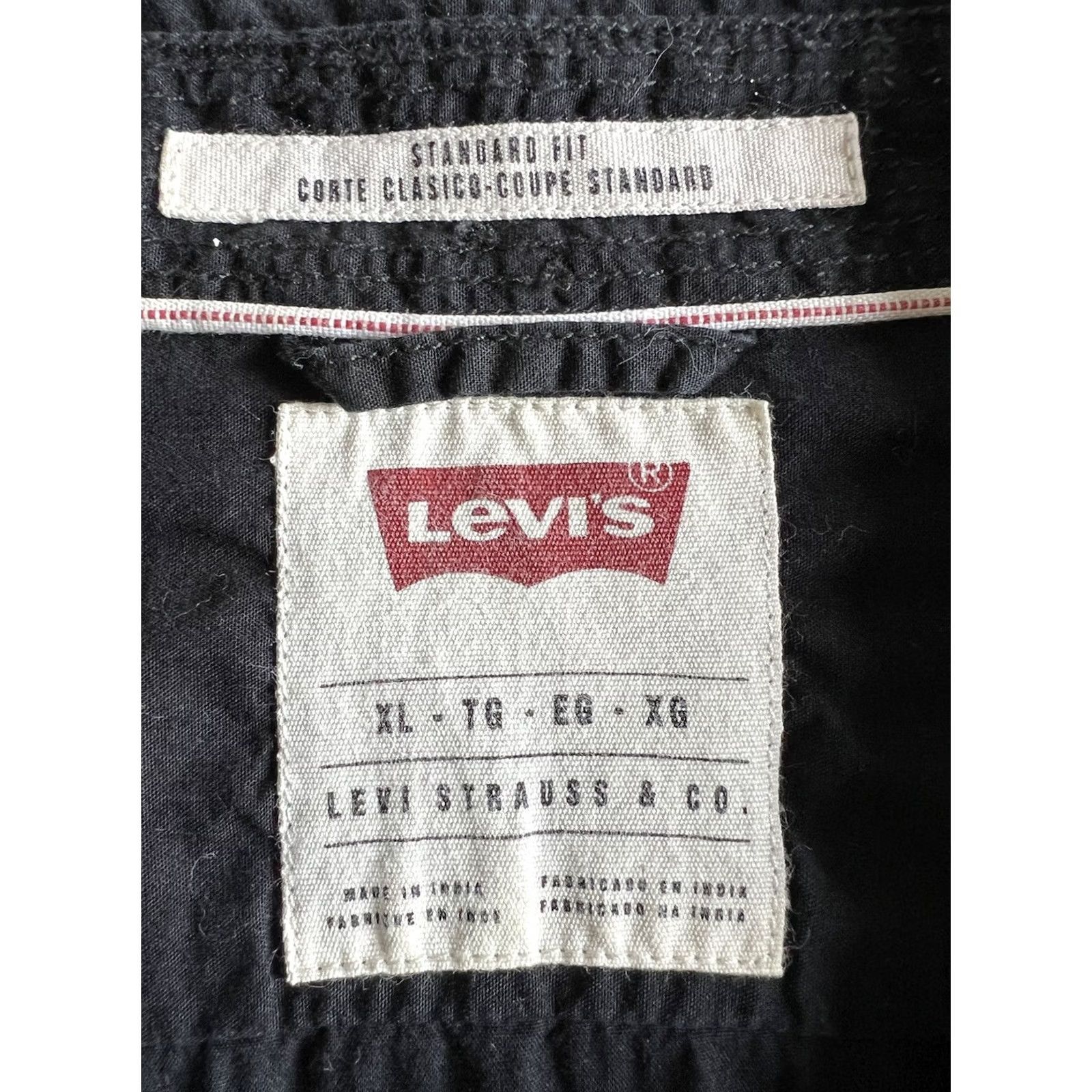 Levi's VINTAGE Levi's US Navy Deck Shirt XL Black Button-Up Mens Size US XL / EU 56 / 4 - 6 Thumbnail