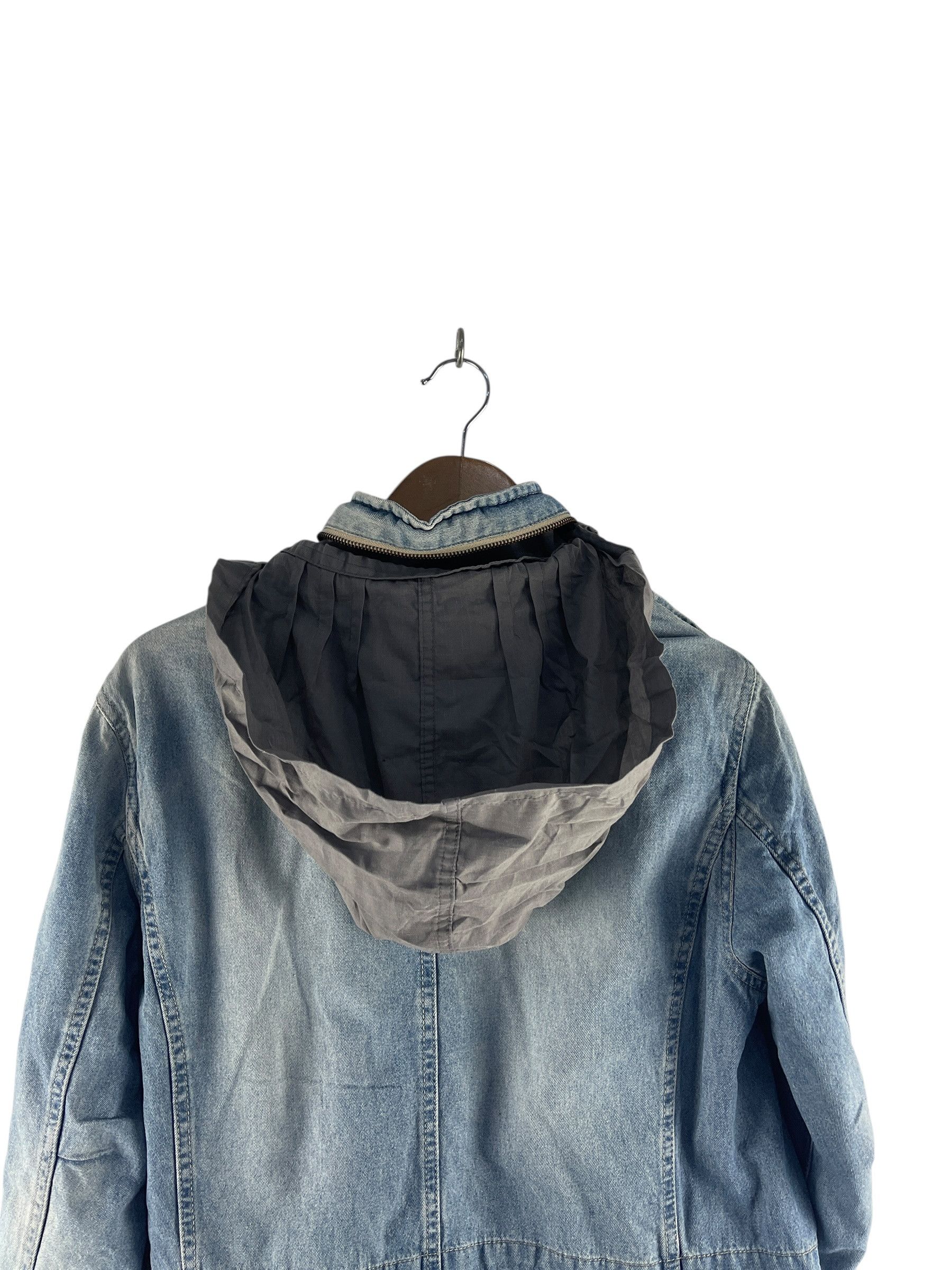 Avirex Vintage Avirex PX Hooded Denim Field Jacket Military Style Size US L / EU 52-54 / 3 - 12 Thumbnail