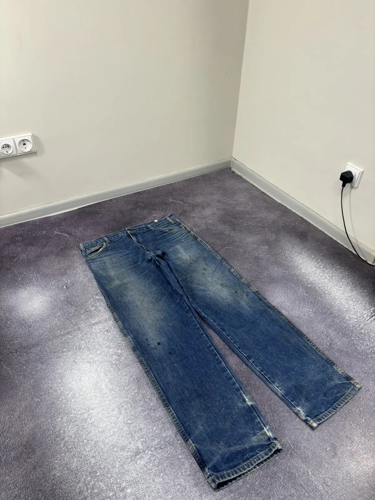 Dickies × Vintage Vintage Dickies Faded Blue Denim Hype Work Baggy Jeans Size US 36 / EU 52 - 8 Thumbnail