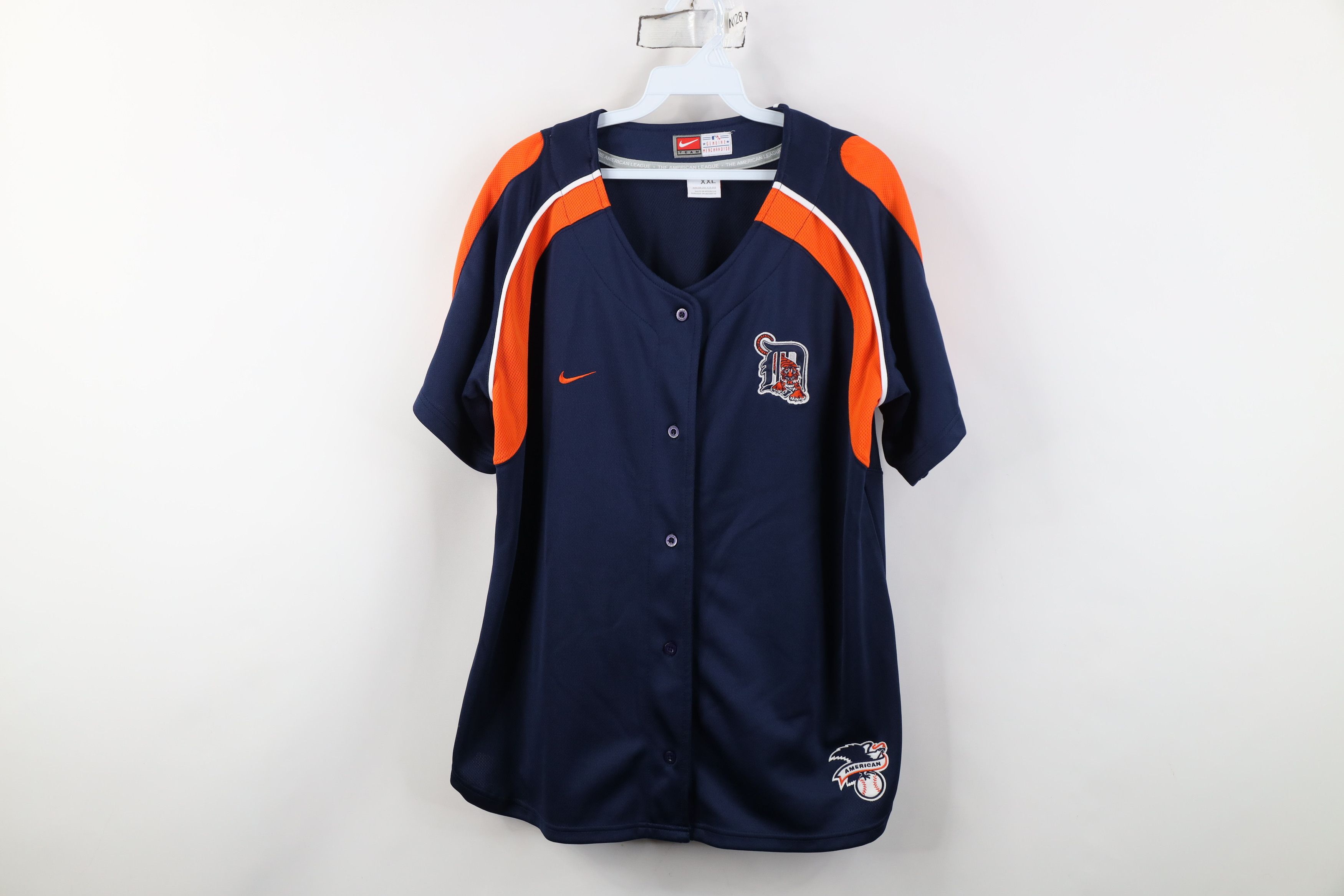 Nike Vintage Nike Swoosh Detroit Tigers Baseball Jersey Blue Size XXL / US 16-18 / IT 52-54 - 1 Thumbnail